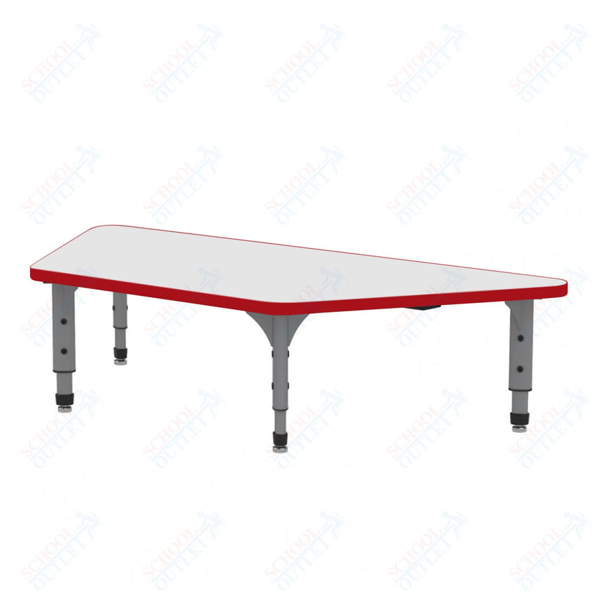 Marco Trapezoid Floor Table w/ Dry Erase Top 24" x 48" Adj Height 12" - 15" (38 - 2276 - DC) - SchoolOutlet