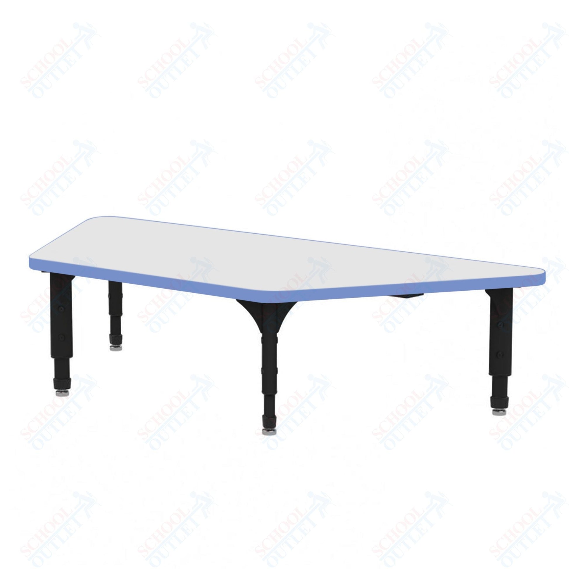 Marco Trapezoid Floor Table w/ Dry Erase Top 24" x 48" Adj Height 12" - 15" (38 - 2276 - DC) - SchoolOutlet