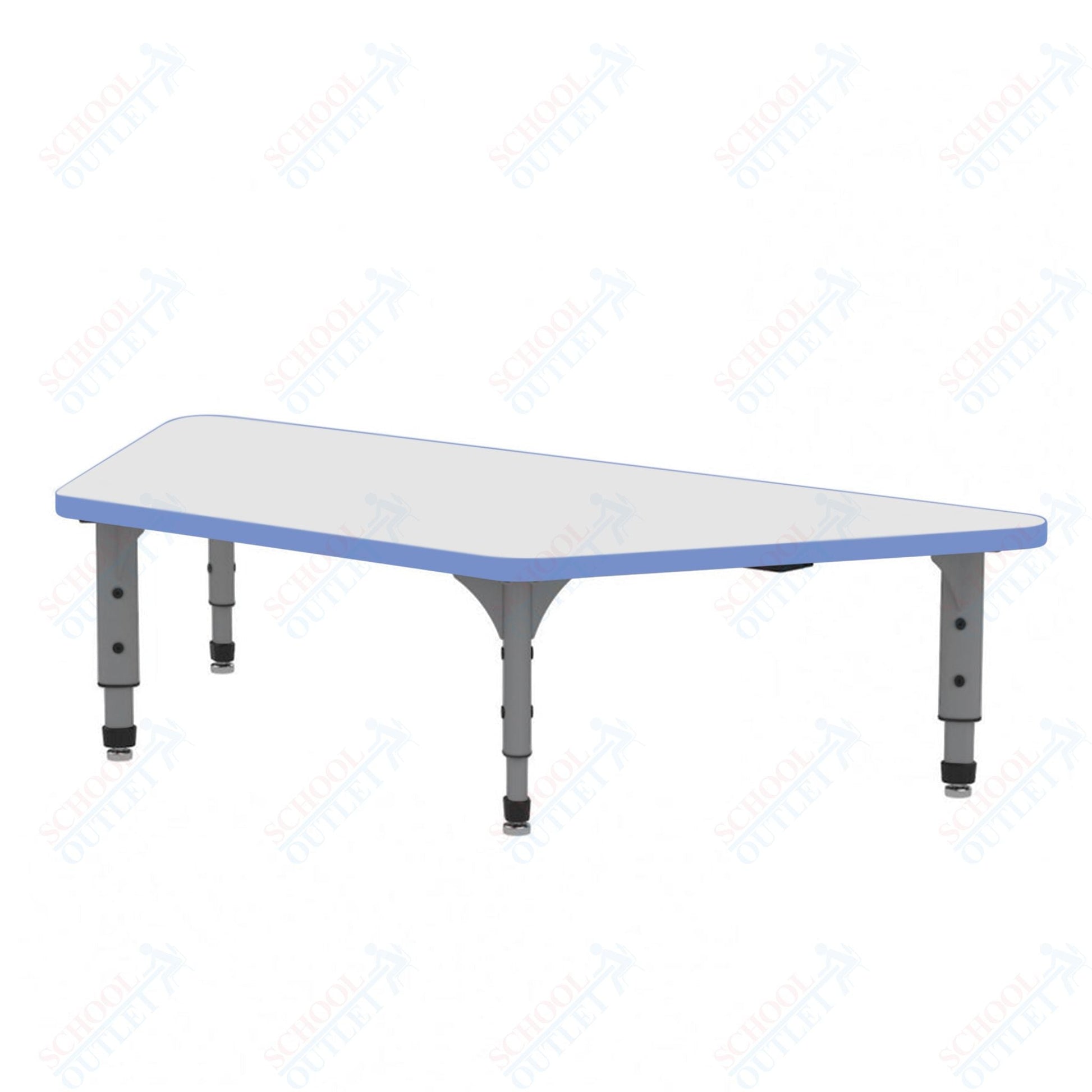 Marco Trapezoid Floor Table w/ Dry Erase Top 24" x 48" Adj Height 12" - 15" (38 - 2276 - DC) - SchoolOutlet