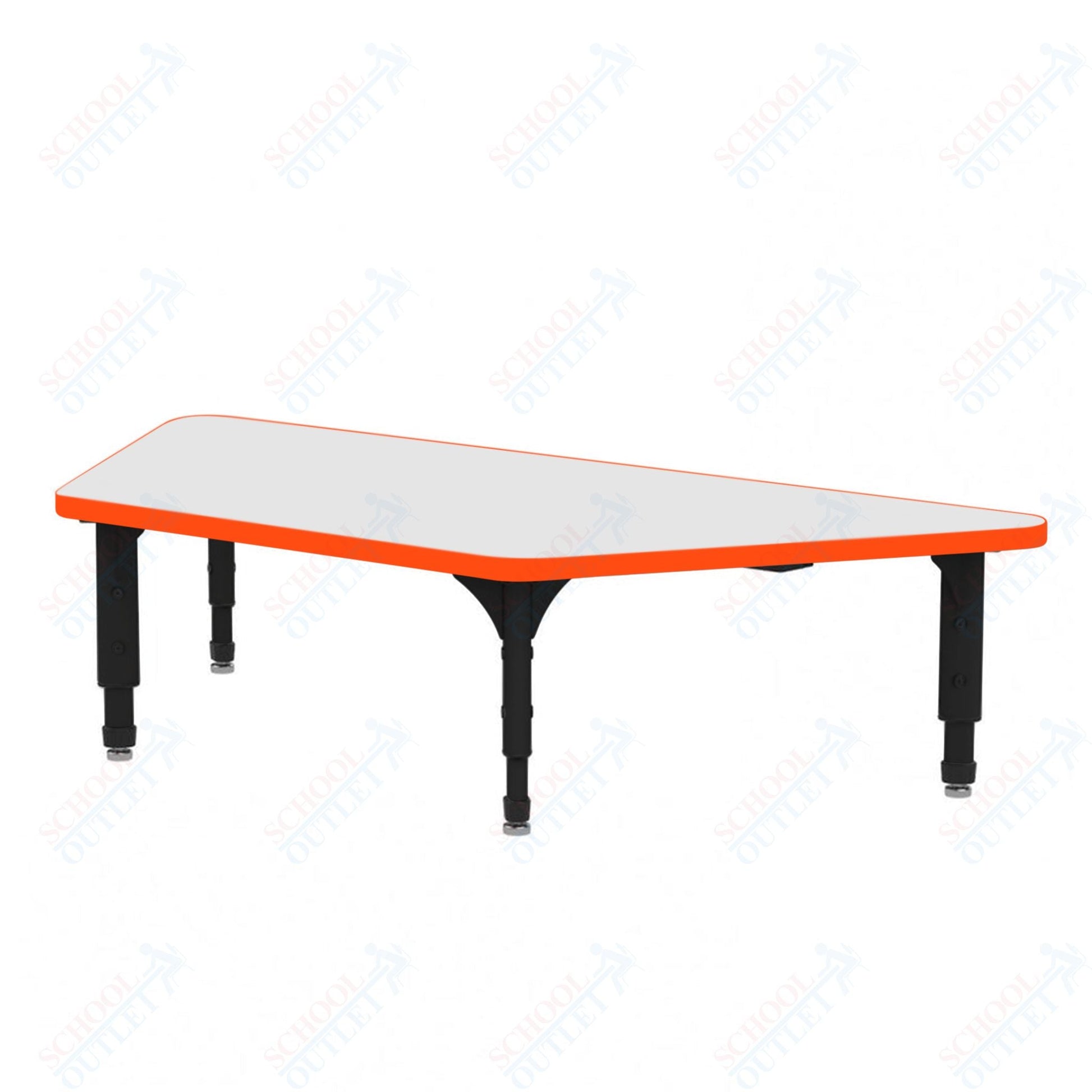 Marco Trapezoid Floor Table w/ Dry Erase Top 24" x 48" Adj Height 12" - 15" (38 - 2276 - DC) - SchoolOutlet