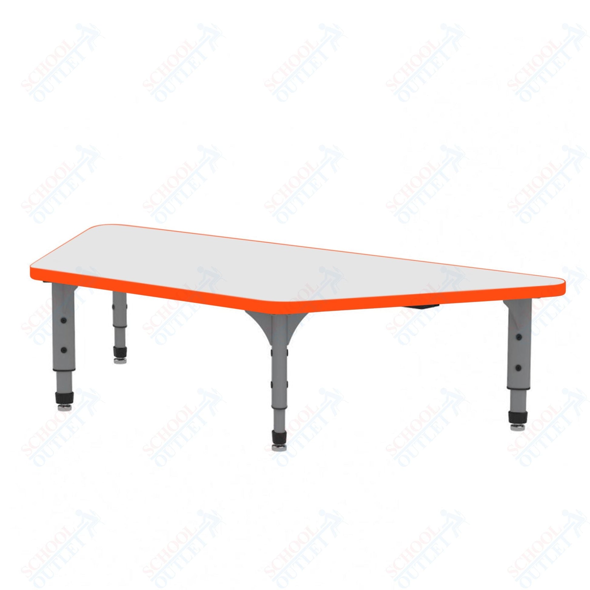 Marco Trapezoid Floor Table w/ Dry Erase Top 24" x 48" Adj Height 12" - 15" (38 - 2276 - DC) - SchoolOutlet