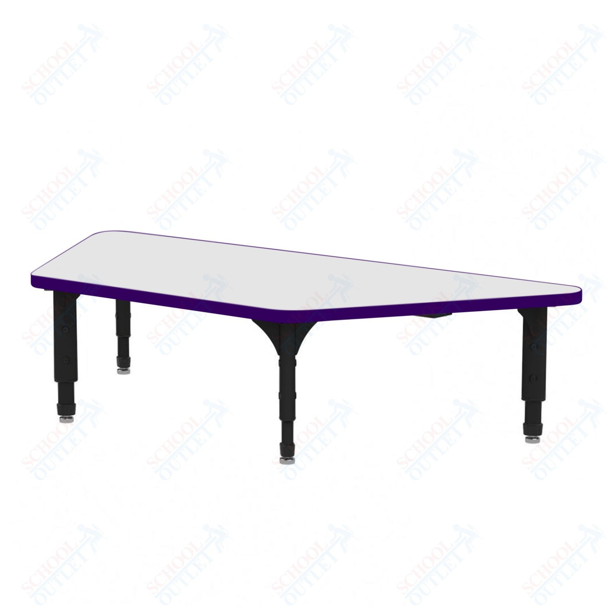 Marco Trapezoid Floor Table w/ Dry Erase Top 24" x 48" Adj Height 12" - 15" (38 - 2276 - DC) - SchoolOutlet