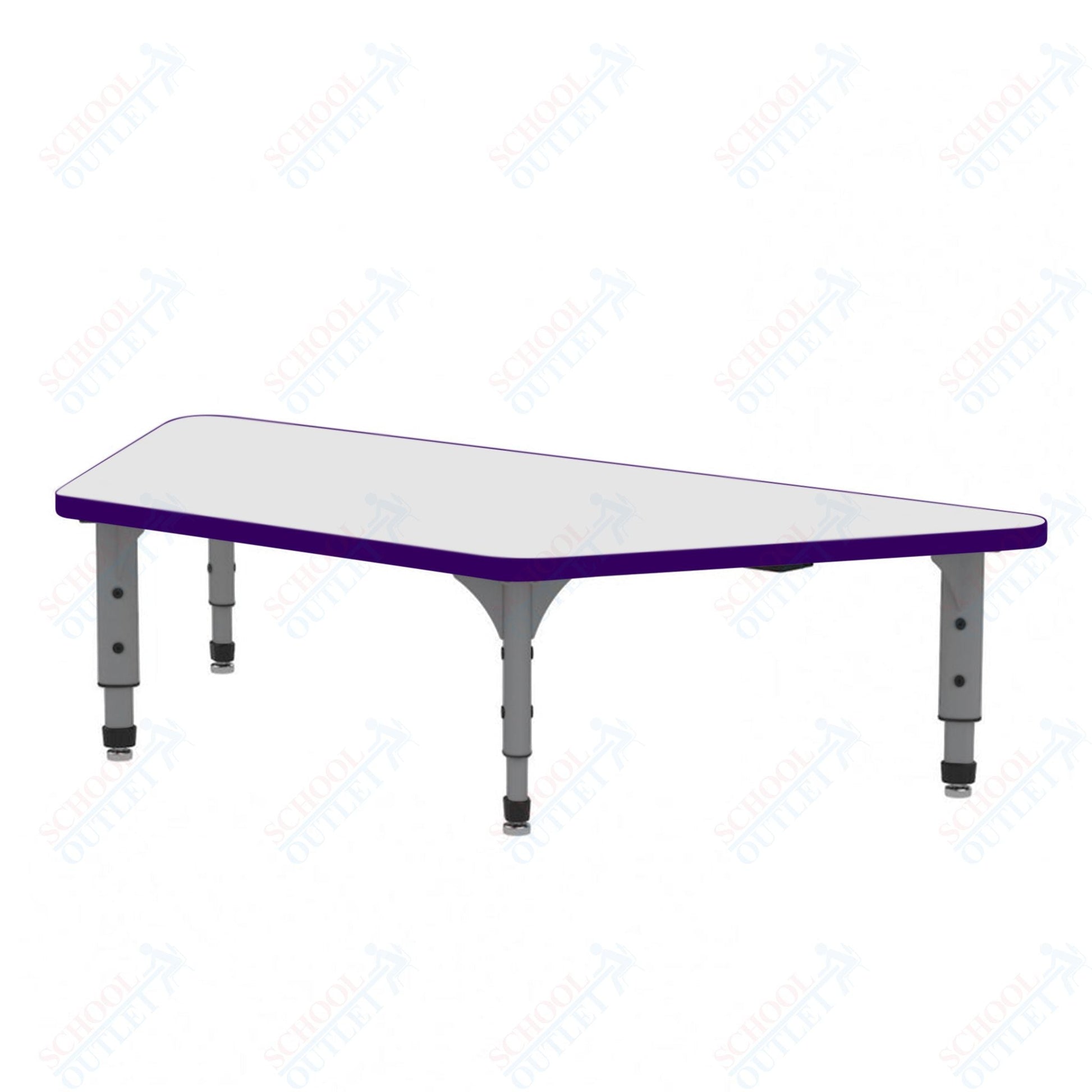 Marco Trapezoid Floor Table w/ Dry Erase Top 24" x 48" Adj Height 12" - 15" (38 - 2276 - DC) - SchoolOutlet