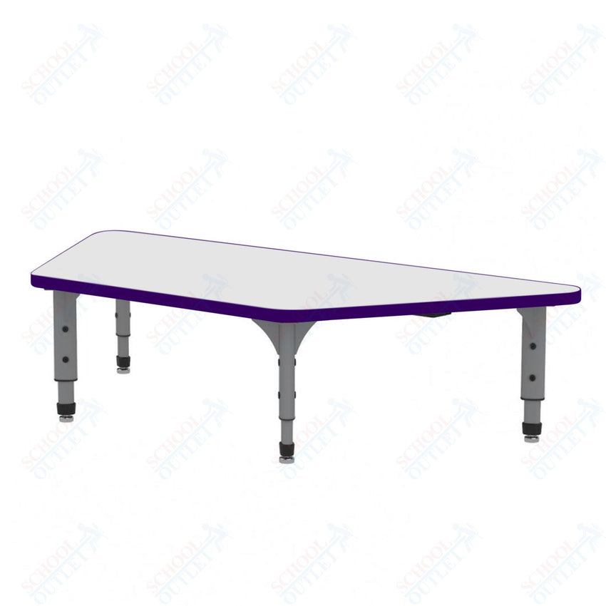 Marco Trapezoid Floor Table w/ Dry Erase Top 24" x 48" Adj Height 12" - 15" (38 - 2276 - DC) - SchoolOutlet