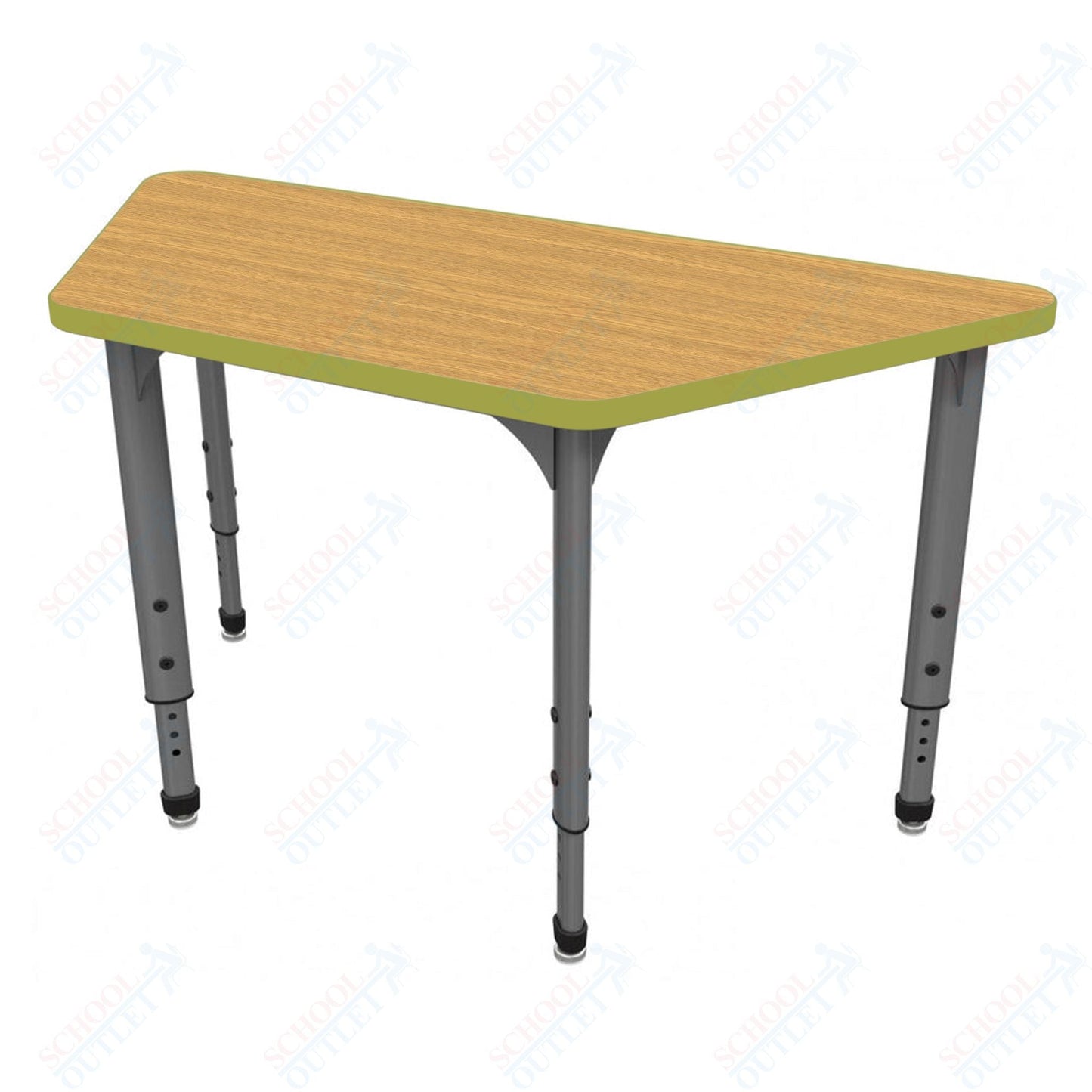 Marco Apex Series Trapezoid School Activity Table 24" x 48" Adjustable Height 21" - 30" (38 - 2276 - MA) - SchoolOutlet