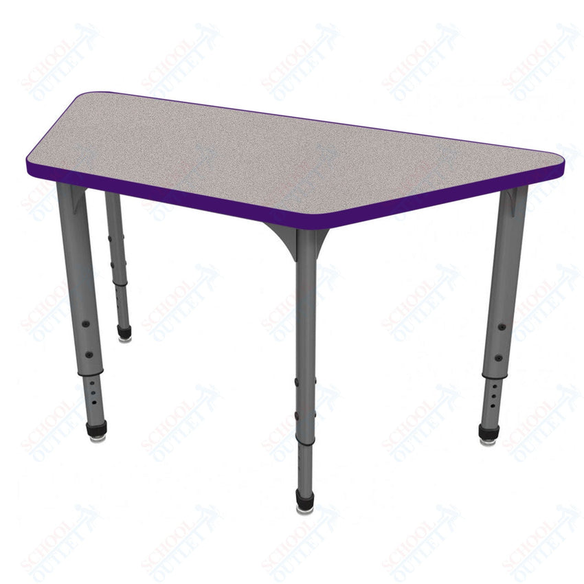 Marco Apex Series Trapezoid School Activity Table 24" x 48" Adjustable Height 21" - 30" (38 - 2276 - MA) - SchoolOutlet