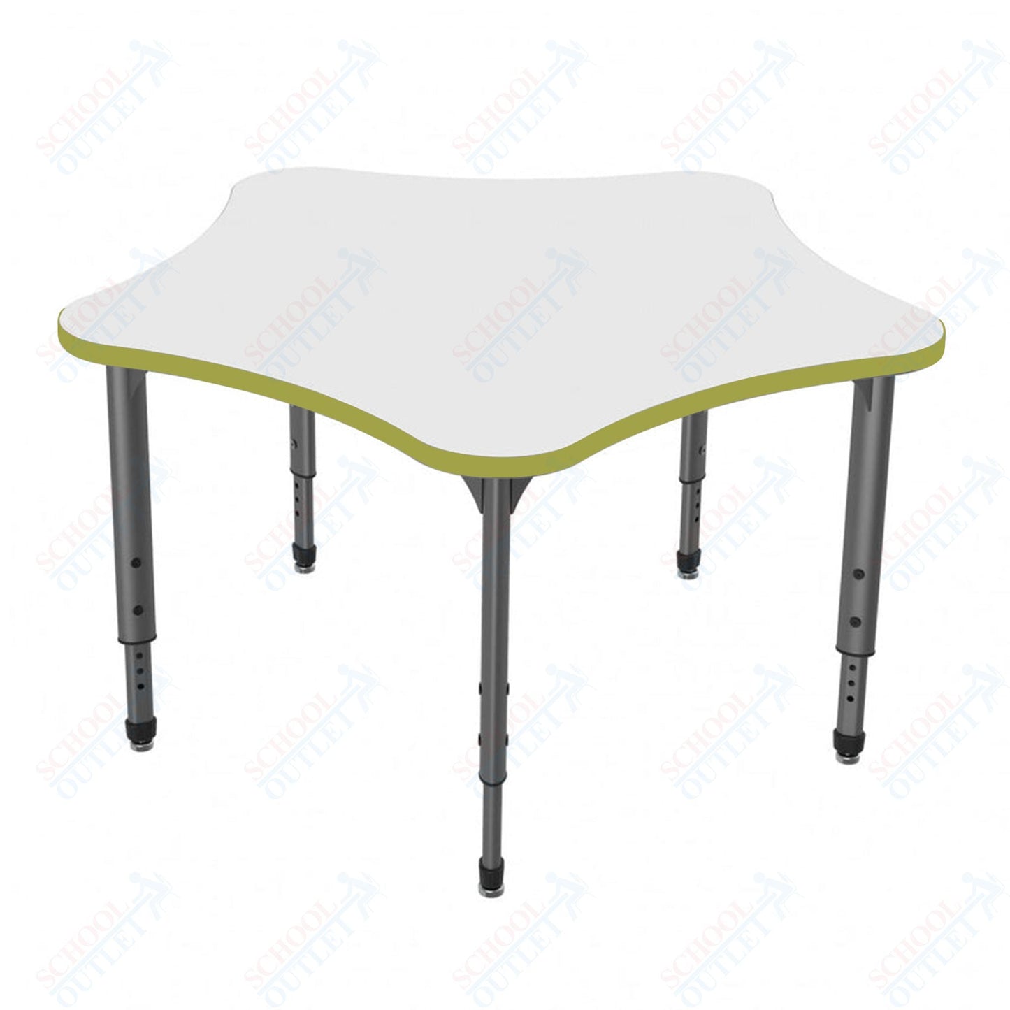 Marco Apex Series 48" 5 - Star School Activity Table w/ Dry Erase Top Adj Height 21" - 30" (38 - 2280 - DA) - SchoolOutlet