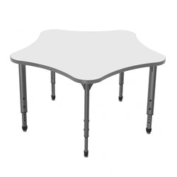 Marco Apex Series 60" 5-Star Preschool Activity Table w/ Dry Erase HPL Top Adj Height 17"-24" (38-2281-DB)