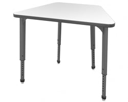 Marco Apex Series Trapezoid Collaborative Student Desk w/ Dry Erase HPL Top 31" x 20" Adjustable Height 21"-30" (38-2283-DA)