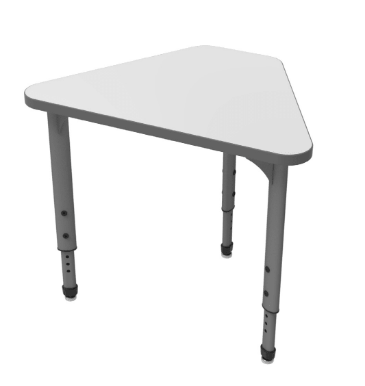 Marco Apex Series Trapezoid Collaborative Student Desk w/ Dry Erase HPL Top 32" x 22" Adjustable Height 21"-30" (38-2285-DA) - SchoolOutlet