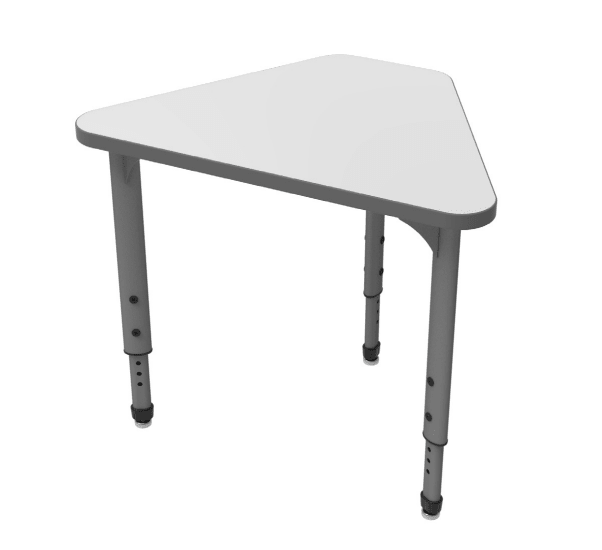 Marco Apex Series Trapezoid Preschool Collaborative Desk 32" x 22" Adjustable Height 17"-24" (38-2285-MB) - SchoolOutlet