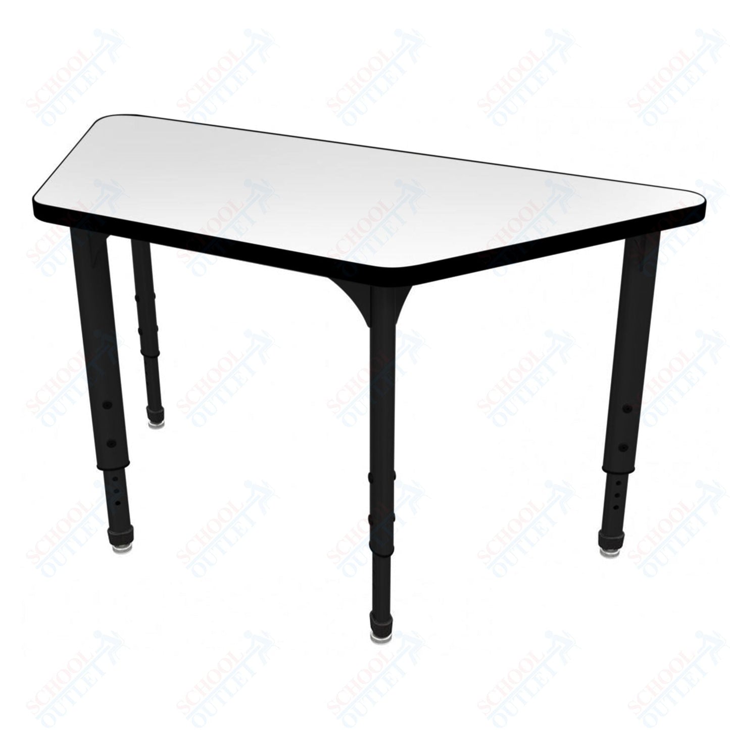 Marco Apex Series Trapezoid School Activity Table w/ Dry Erase Top 30" x 60" Adj Height 21" - 30" (38 - 2287 - DA) - SchoolOutlet