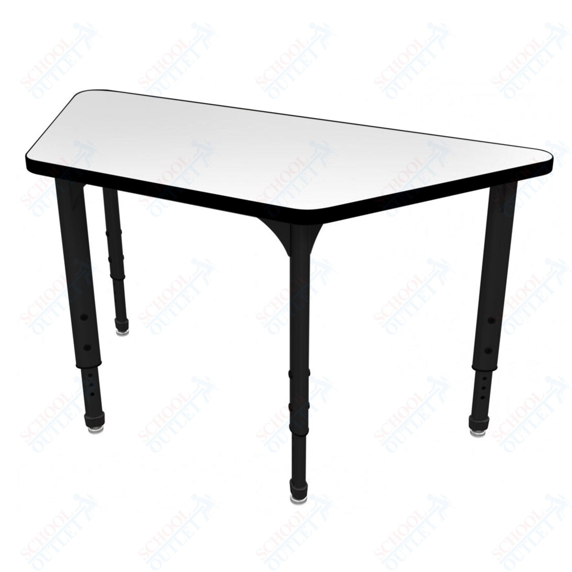 Marco Apex Series Trapezoid School Activity Table w/ Dry Erase Top 30" x 60" Adj Height 21" - 30" (38 - 2287 - DA) - SchoolOutlet