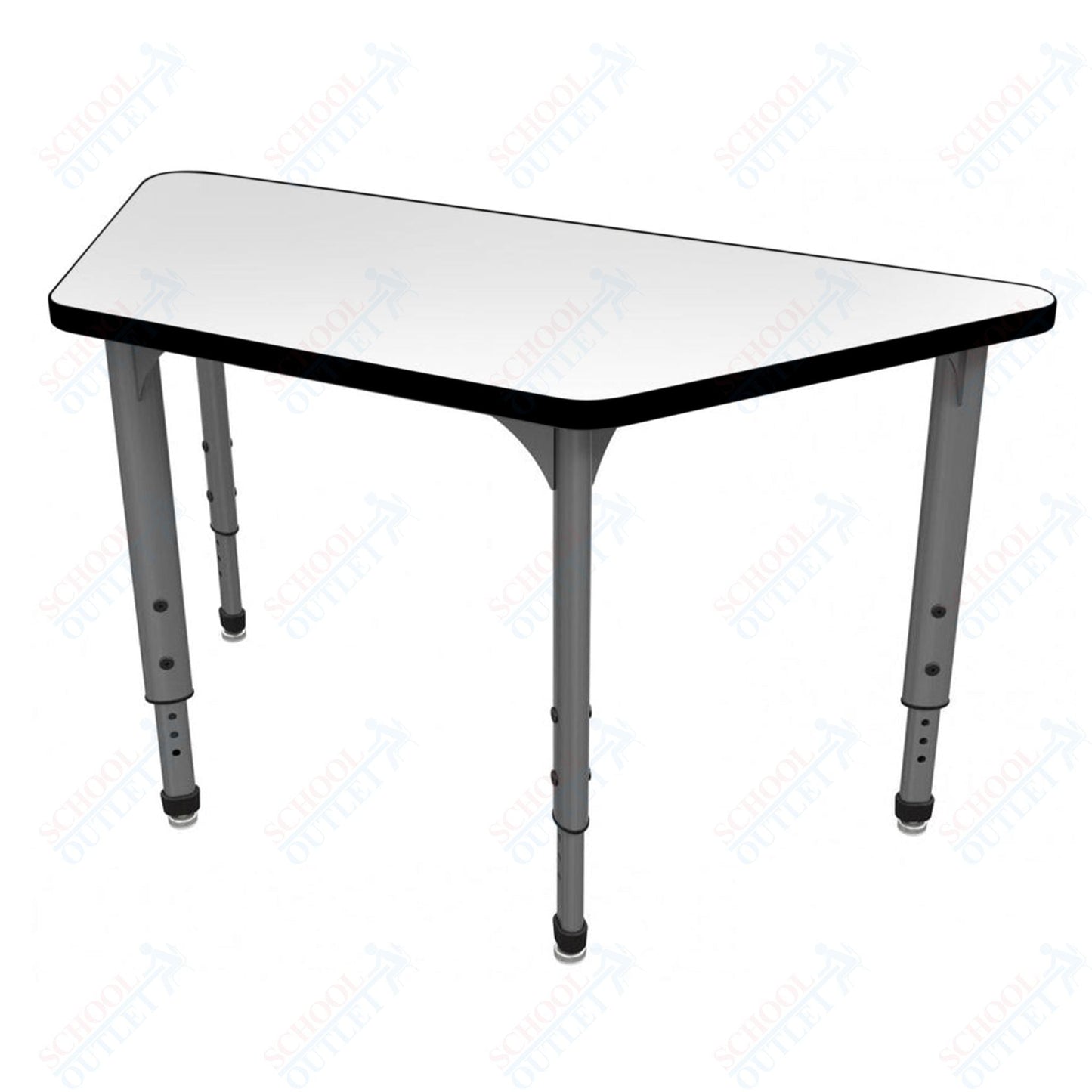Marco Apex Series Trapezoid School Activity Table w/ Dry Erase Top 30" x 60" Adj Height 21" - 30" (38 - 2287 - DA) - SchoolOutlet