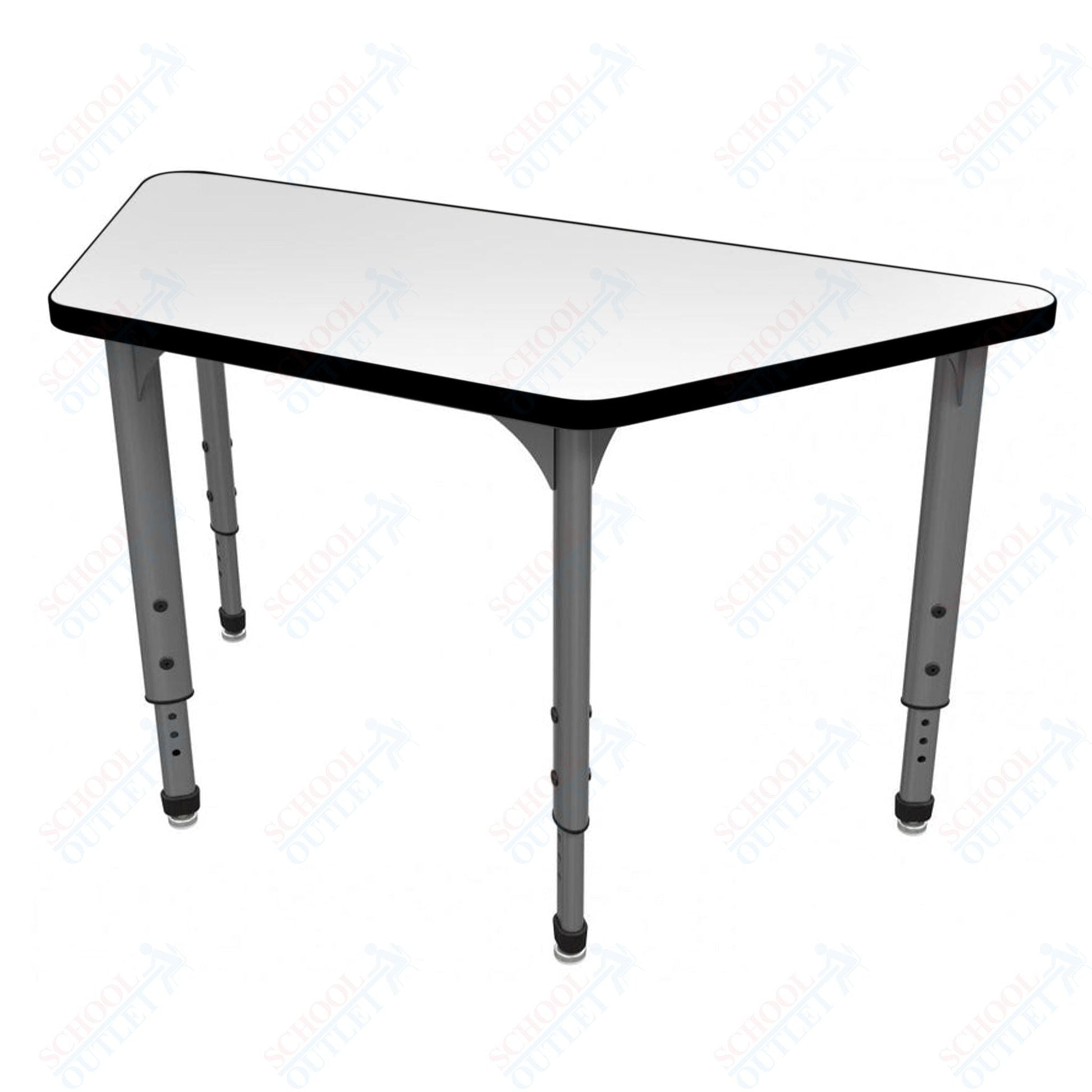 Marco Apex Series Trapezoid School Activity Table w/ Dry Erase Top 30" x 60" Adj Height 21" - 30" (38 - 2287 - DA) - SchoolOutlet