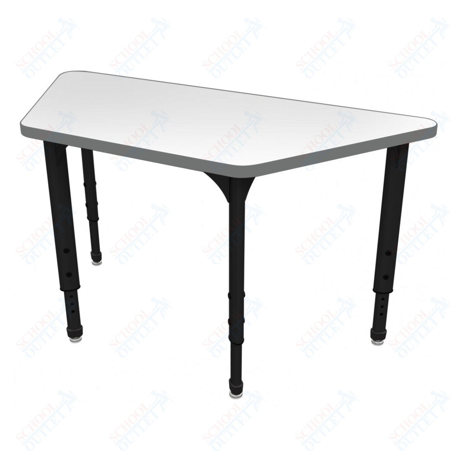 Marco Apex Series Trapezoid School Activity Table w/ Dry Erase Top 30" x 60" Adj Height 21" - 30" (38 - 2287 - DA) - SchoolOutlet