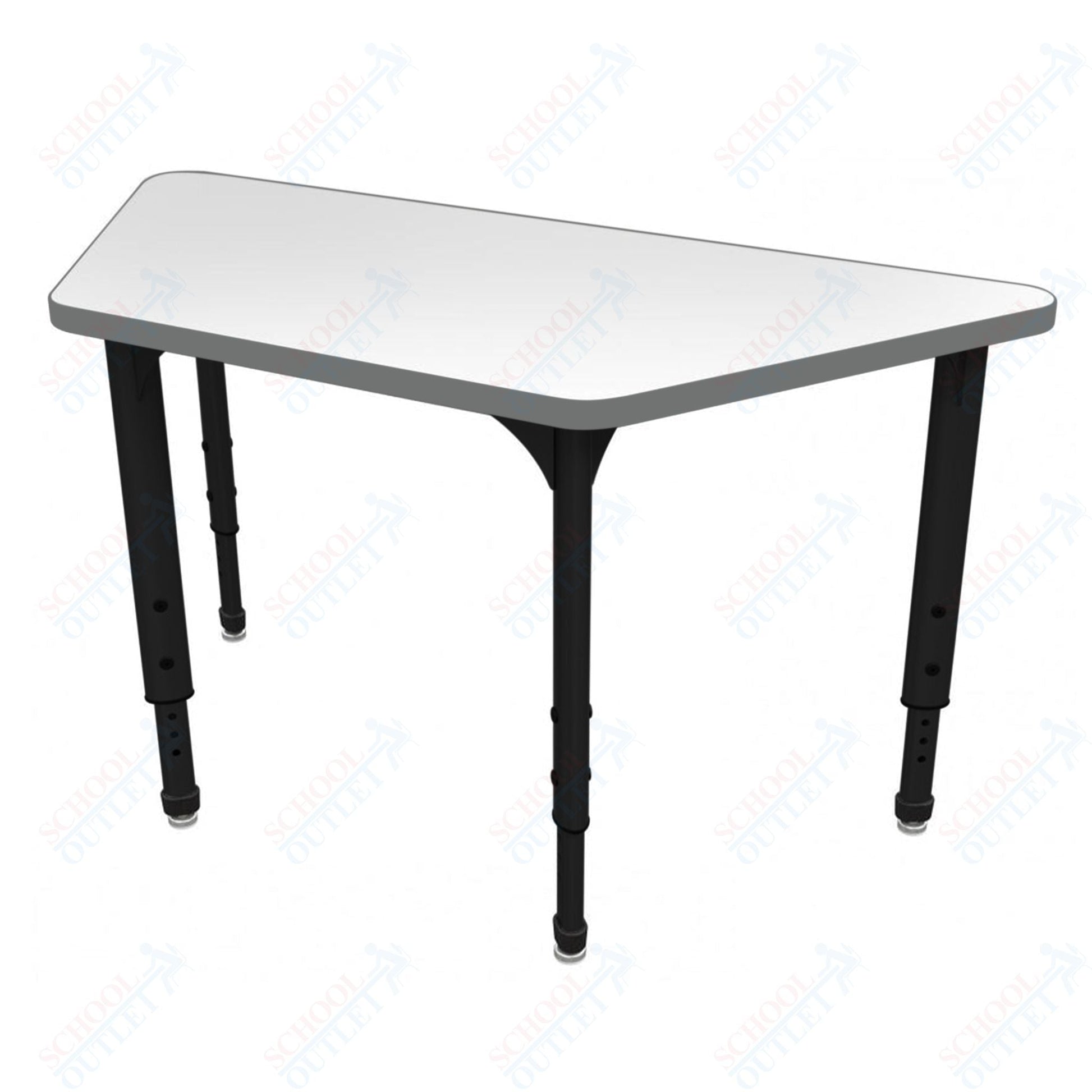 Marco Apex Series Trapezoid School Activity Table w/ Dry Erase Top 30" x 60" Adj Height 21" - 30" (38 - 2287 - DA) - SchoolOutlet