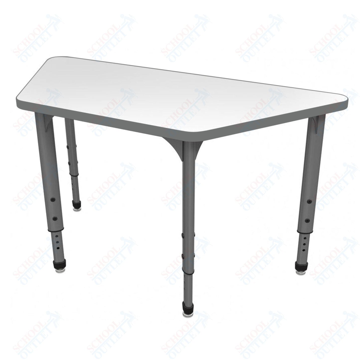 Marco Apex Series Trapezoid School Activity Table w/ Dry Erase Top 30" x 60" Adj Height 21" - 30" (38 - 2287 - DA) - SchoolOutlet