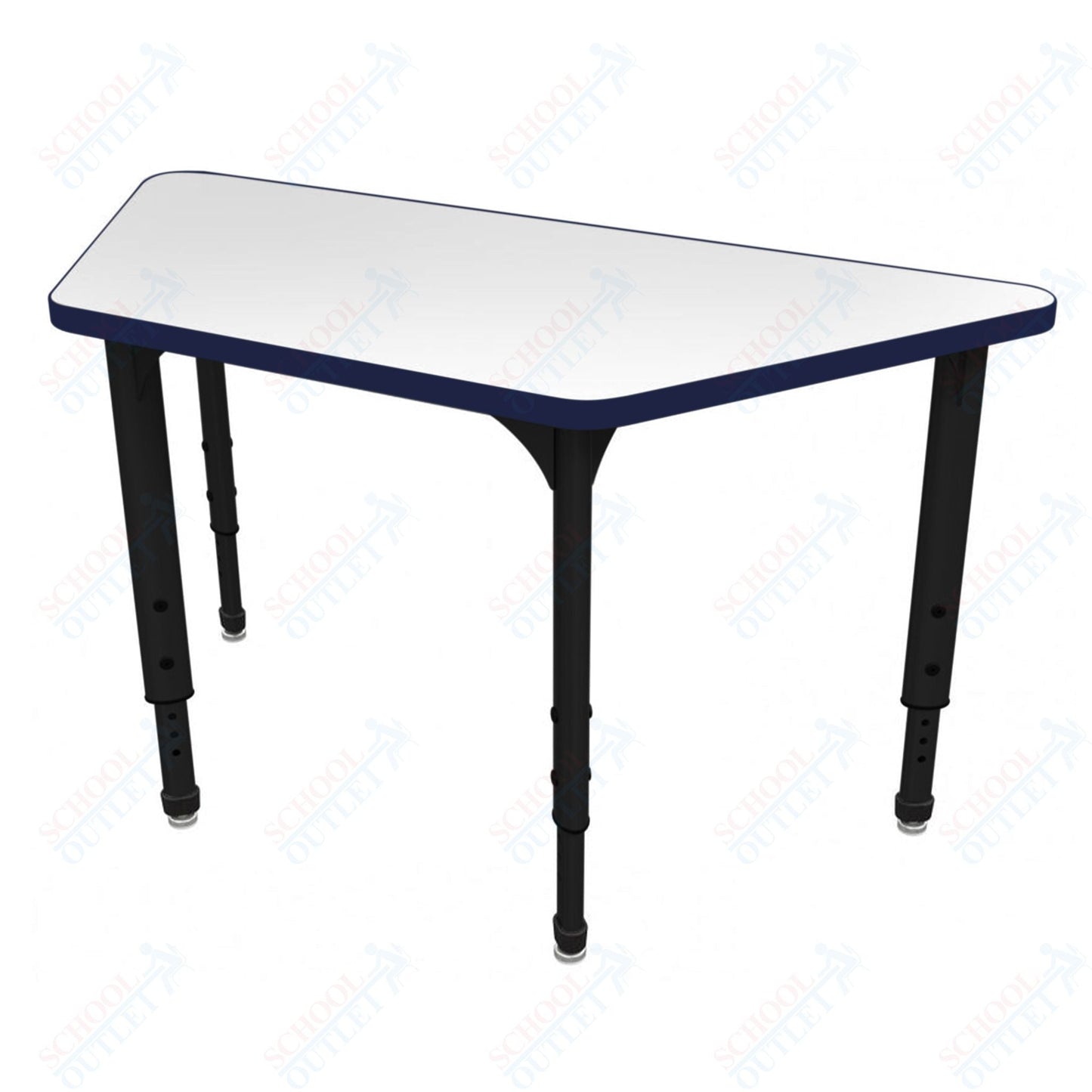 Marco Apex Series Trapezoid School Activity Table w/ Dry Erase Top 30" x 60" Adj Height 21" - 30" (38 - 2287 - DA) - SchoolOutlet