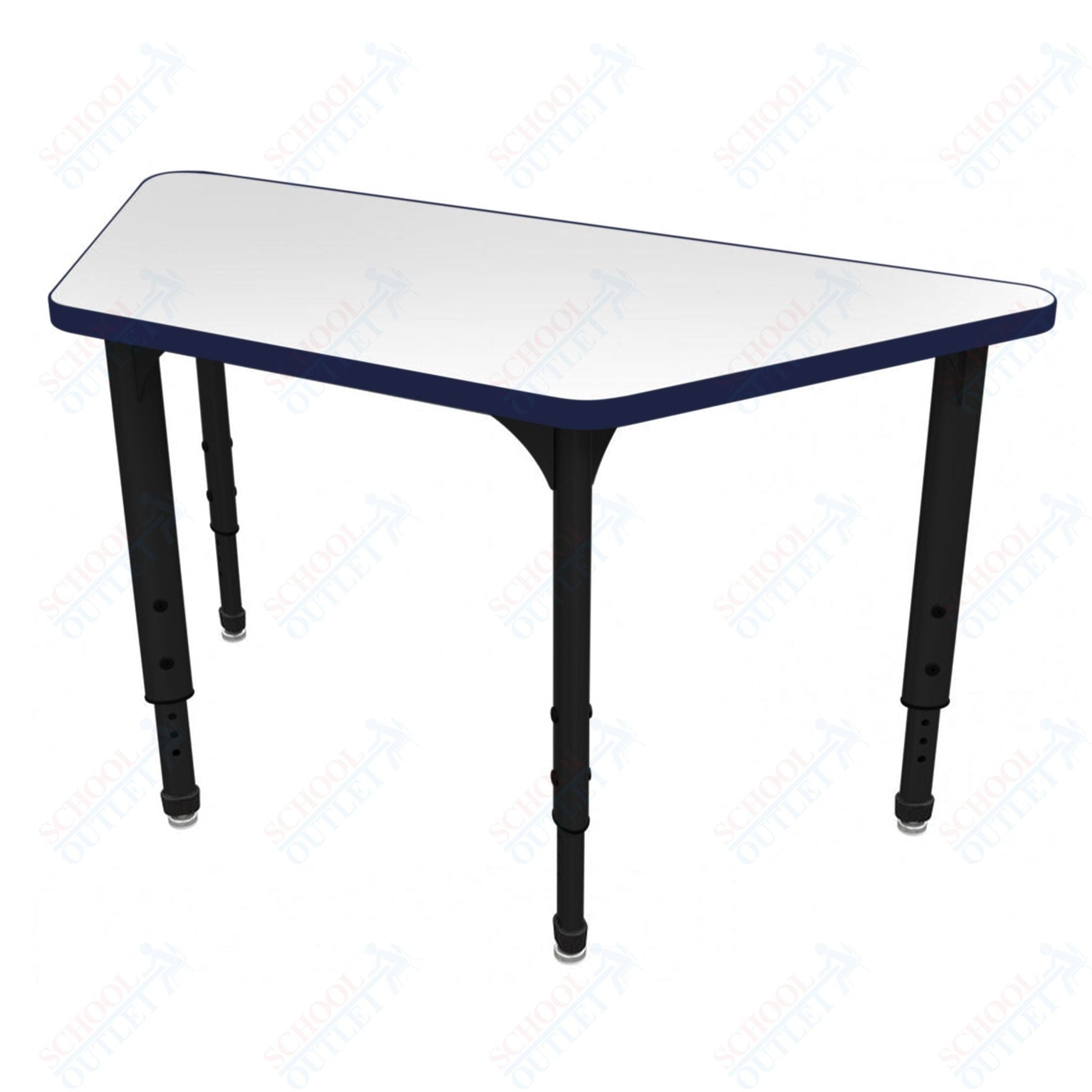 Marco Apex Series Trapezoid School Activity Table w/ Dry Erase Top 30" x 60" Adj Height 21" - 30" (38 - 2287 - DA) - SchoolOutlet