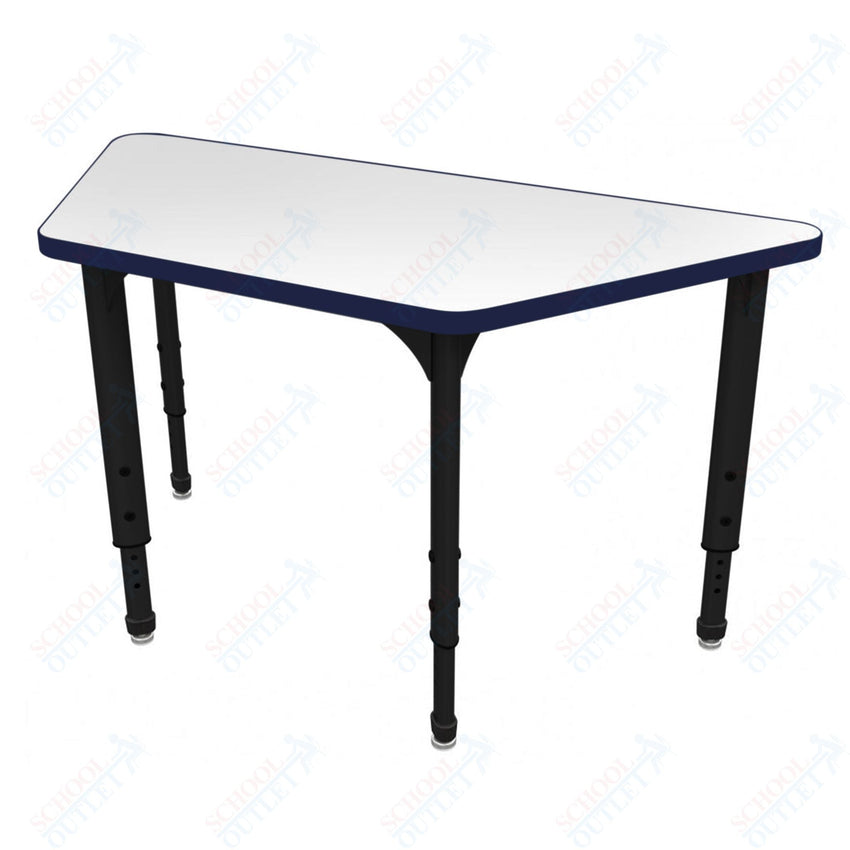 Marco Apex Series Trapezoid School Activity Table w/ Dry Erase Top 30" x 60" Adj Height 21" - 30" (38 - 2287 - DA) - SchoolOutlet