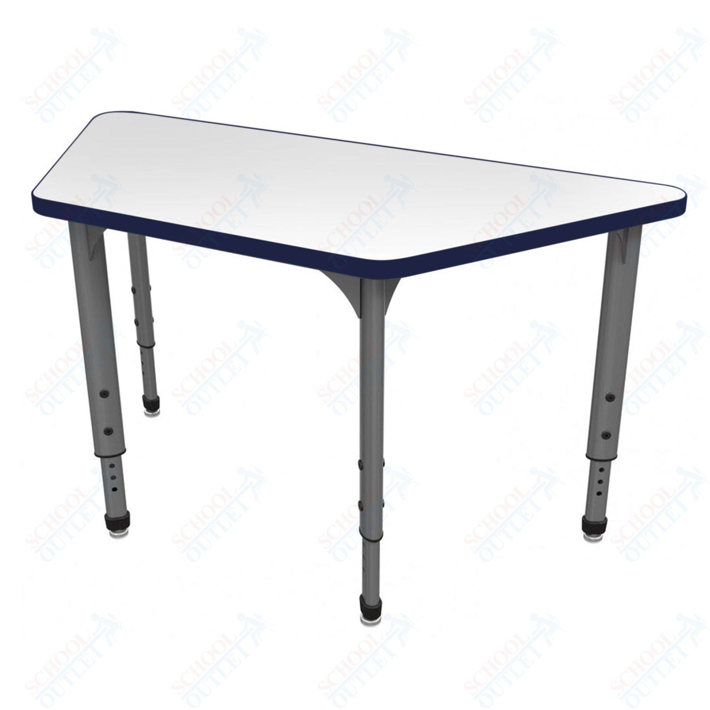 Marco Apex Series Trapezoid School Activity Table w/ Dry Erase Top 30" x 60" Adj Height 21" - 30" (38 - 2287 - DA) - SchoolOutlet