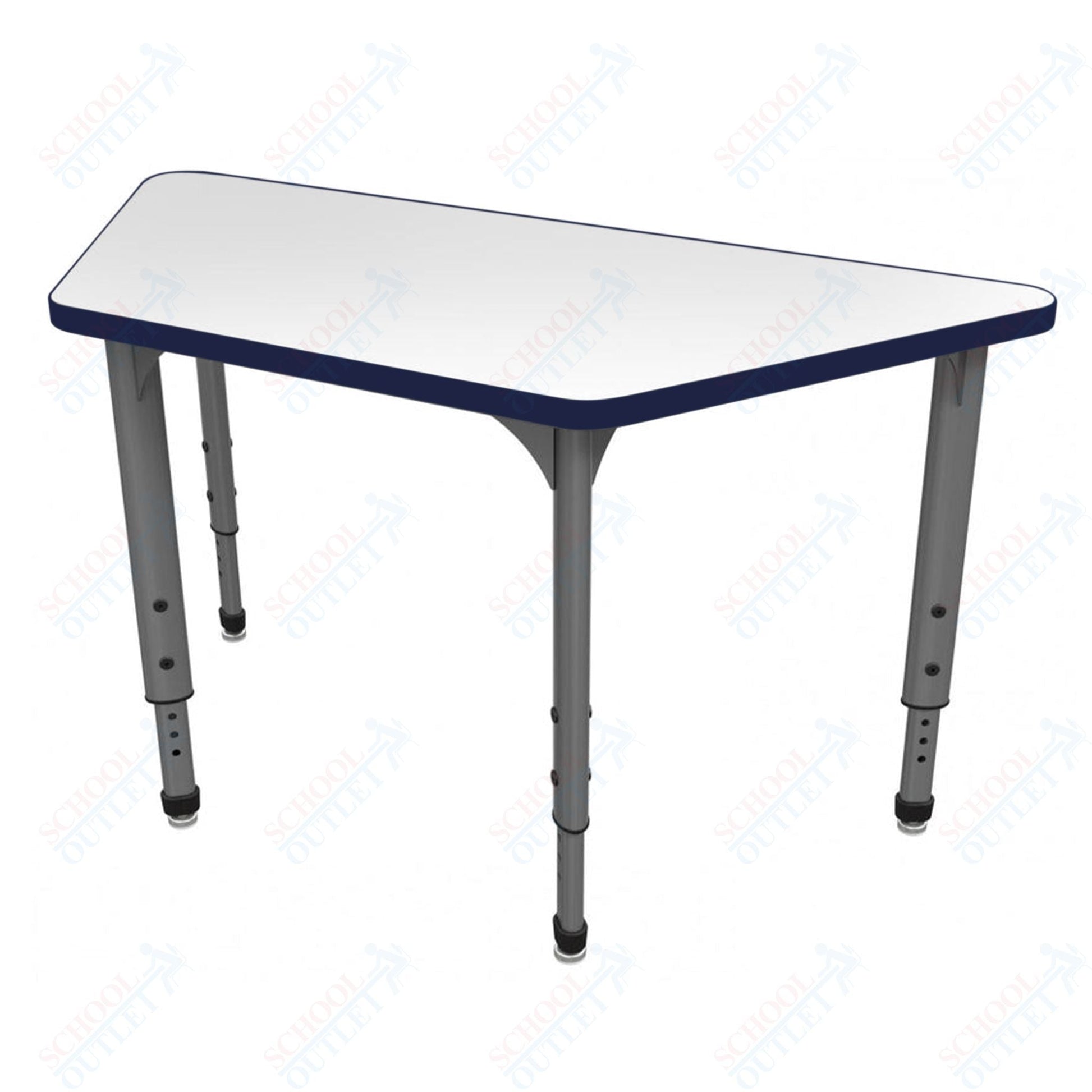 Marco Apex Series Trapezoid School Activity Table w/ Dry Erase Top 30" x 60" Adj Height 21" - 30" (38 - 2287 - DA) - SchoolOutlet