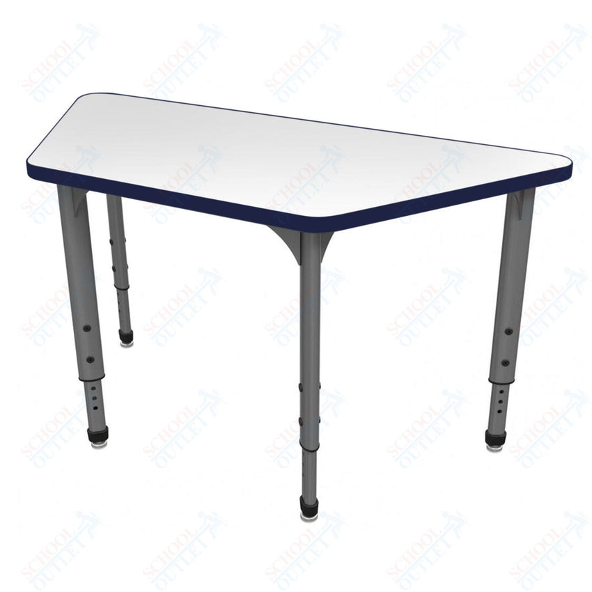 Marco Apex Series Trapezoid School Activity Table w/ Dry Erase Top 30" x 60" Adj Height 21" - 30" (38 - 2287 - DA) - SchoolOutlet