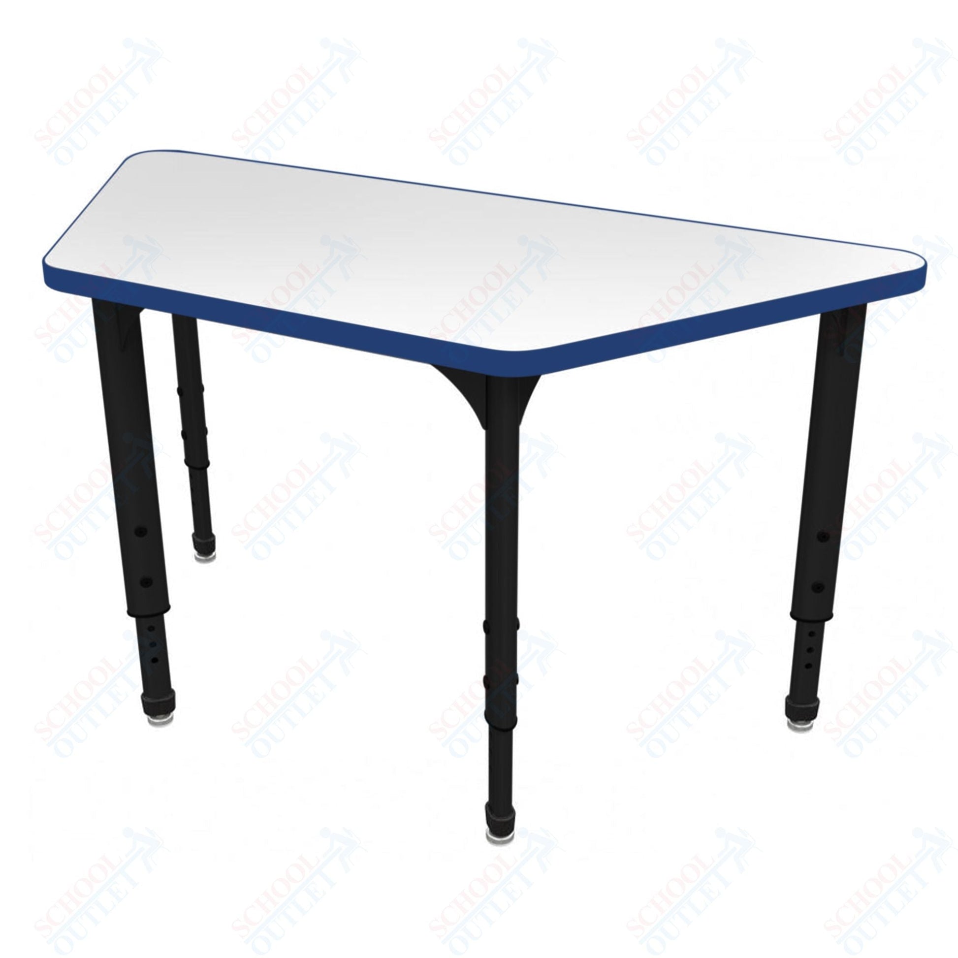 Marco Apex Series Trapezoid School Activity Table w/ Dry Erase Top 30" x 60" Adj Height 21" - 30" (38 - 2287 - DA) - SchoolOutlet