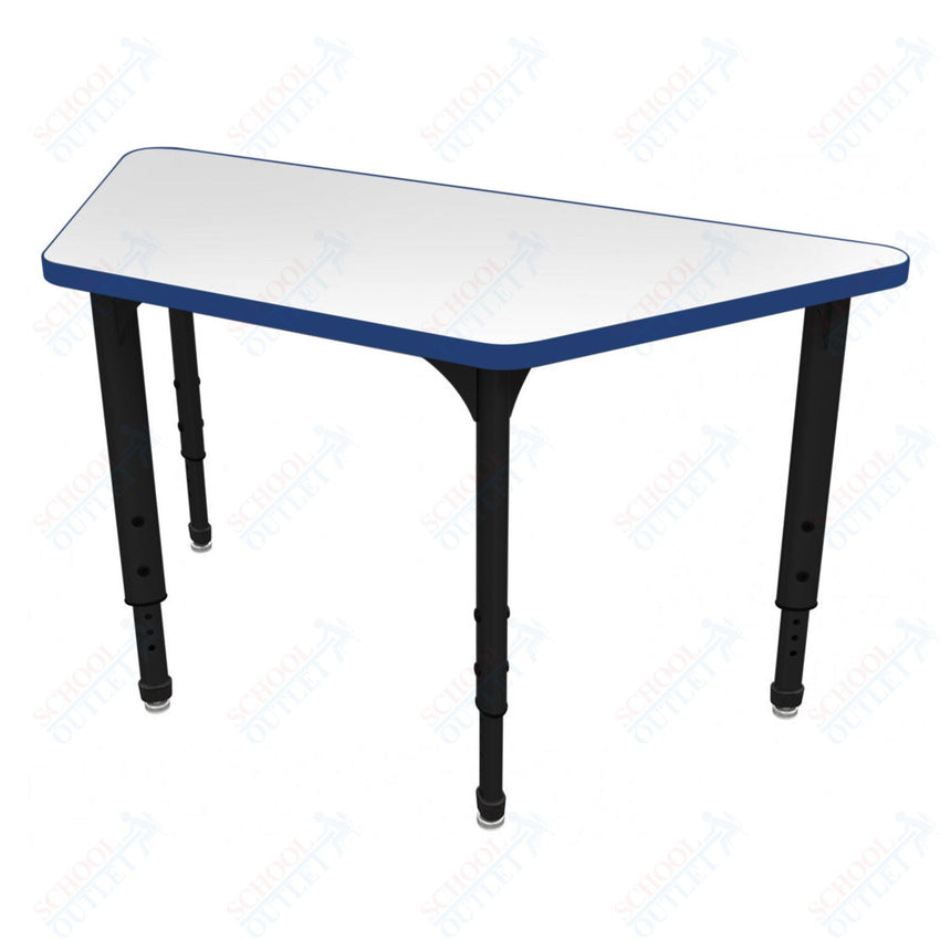 Marco Apex Series Trapezoid School Activity Table w/ Dry Erase Top 30" x 60" Adj Height 21" - 30" (38 - 2287 - DA) - SchoolOutlet