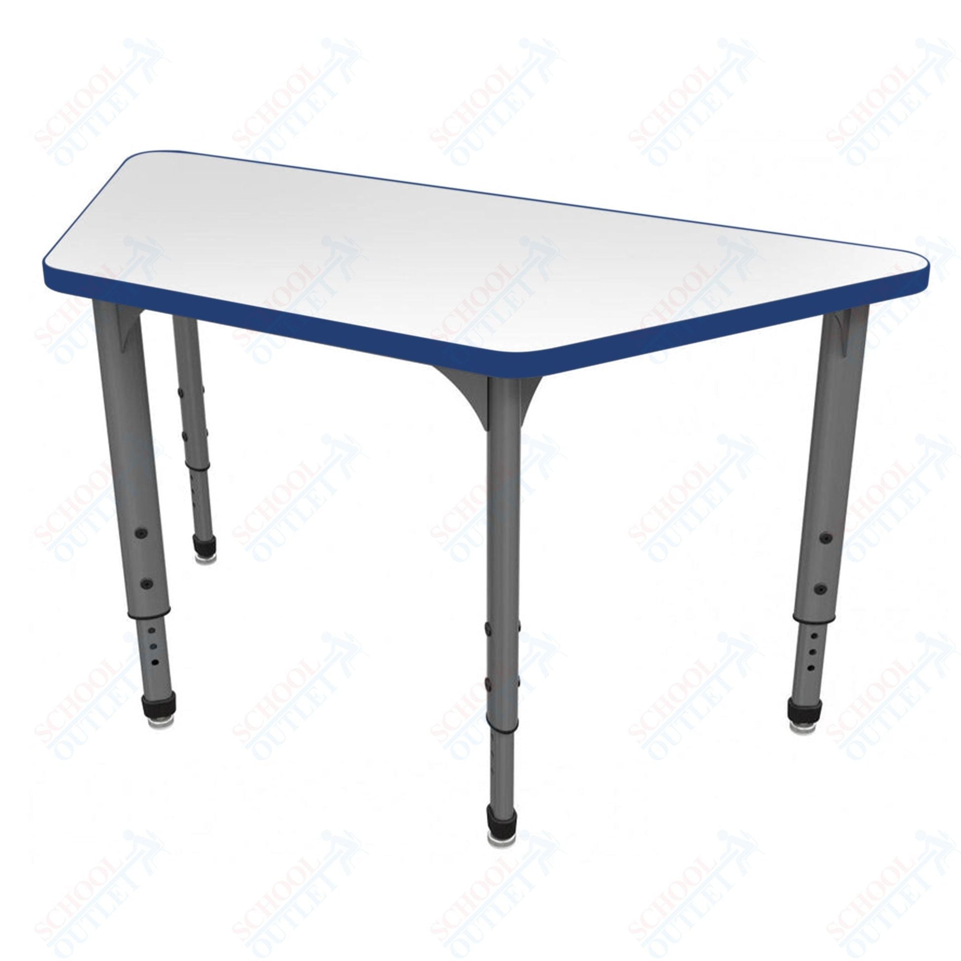 Marco Apex Series Trapezoid School Activity Table w/ Dry Erase Top 30" x 60" Adj Height 21" - 30" (38 - 2287 - DA) - SchoolOutlet