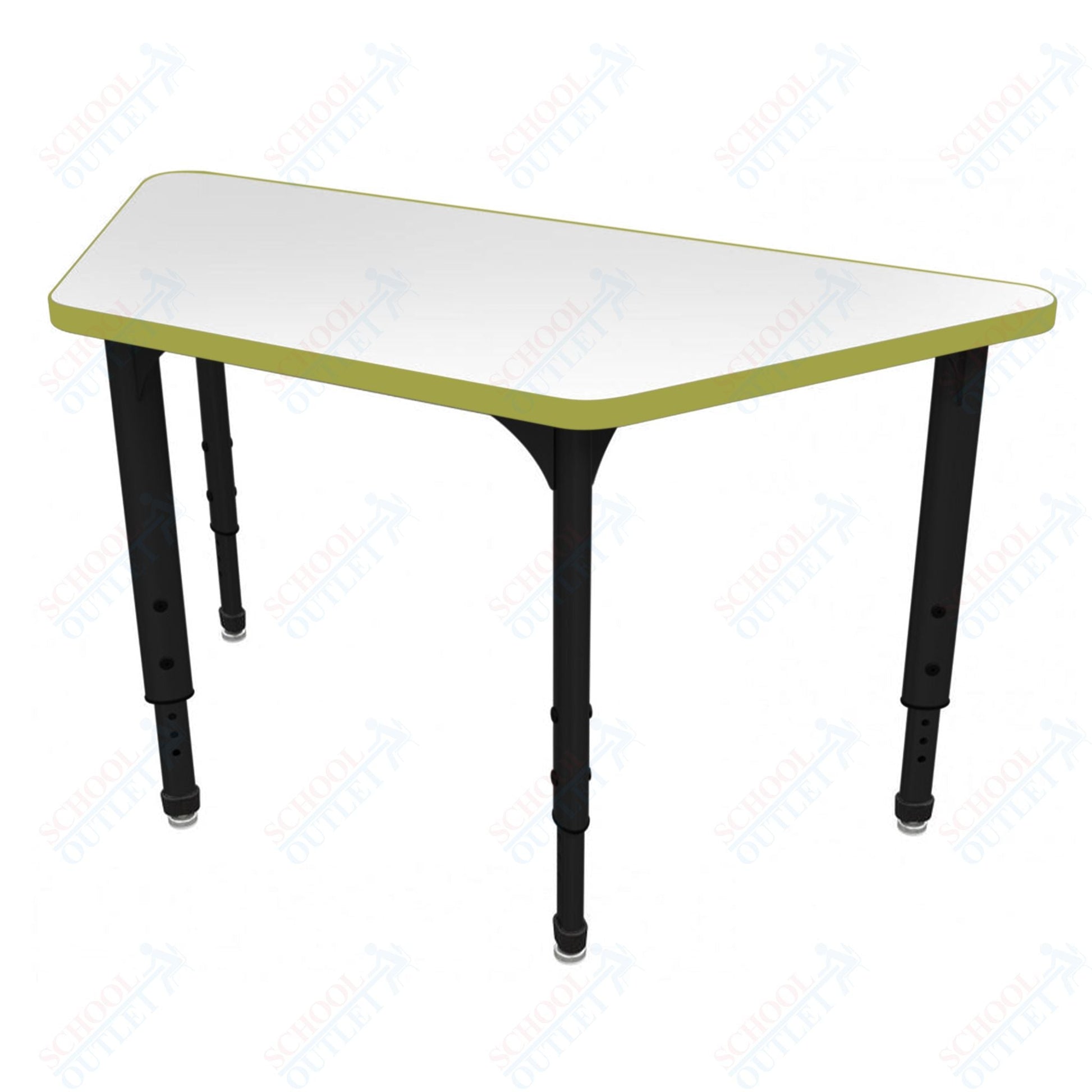 Marco Apex Series Trapezoid School Activity Table w/ Dry Erase Top 30" x 60" Adj Height 21" - 30" (38 - 2287 - DA) - SchoolOutlet