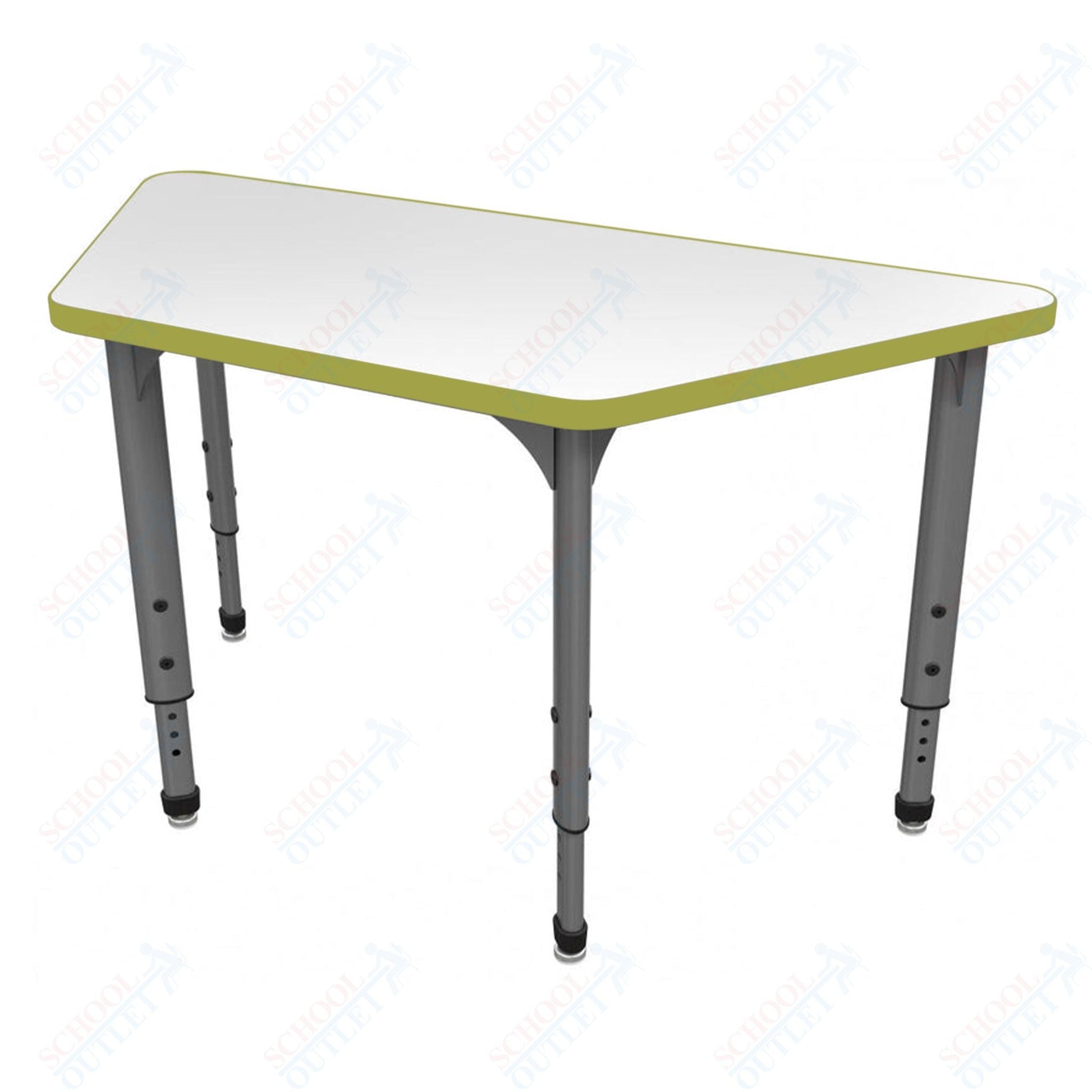 Marco Apex Series Trapezoid School Activity Table w/ Dry Erase Top 30" x 60" Adj Height 21" - 30" (38 - 2287 - DA) - SchoolOutlet