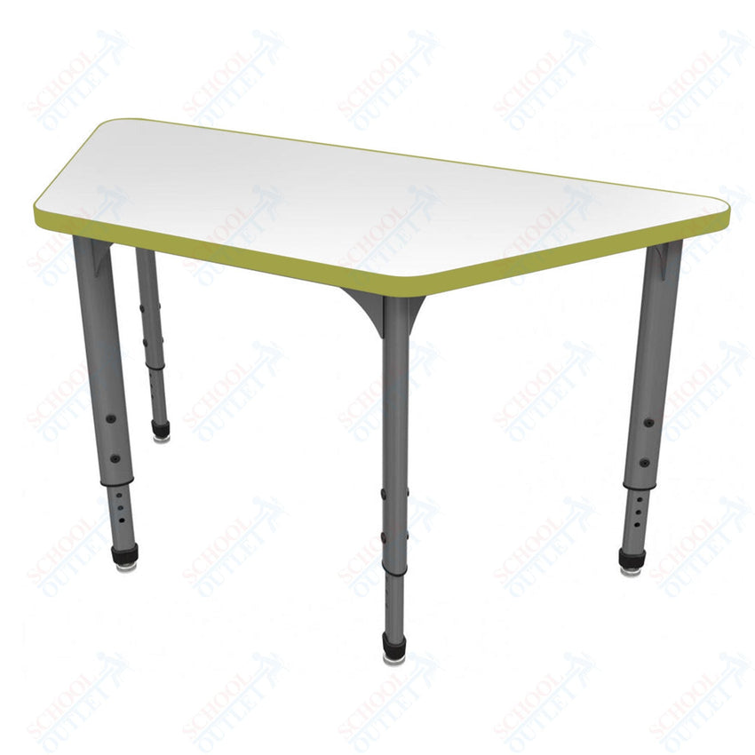 Marco Apex Series Trapezoid School Activity Table w/ Dry Erase Top 30" x 60" Adj Height 21" - 30" (38 - 2287 - DA) - SchoolOutlet