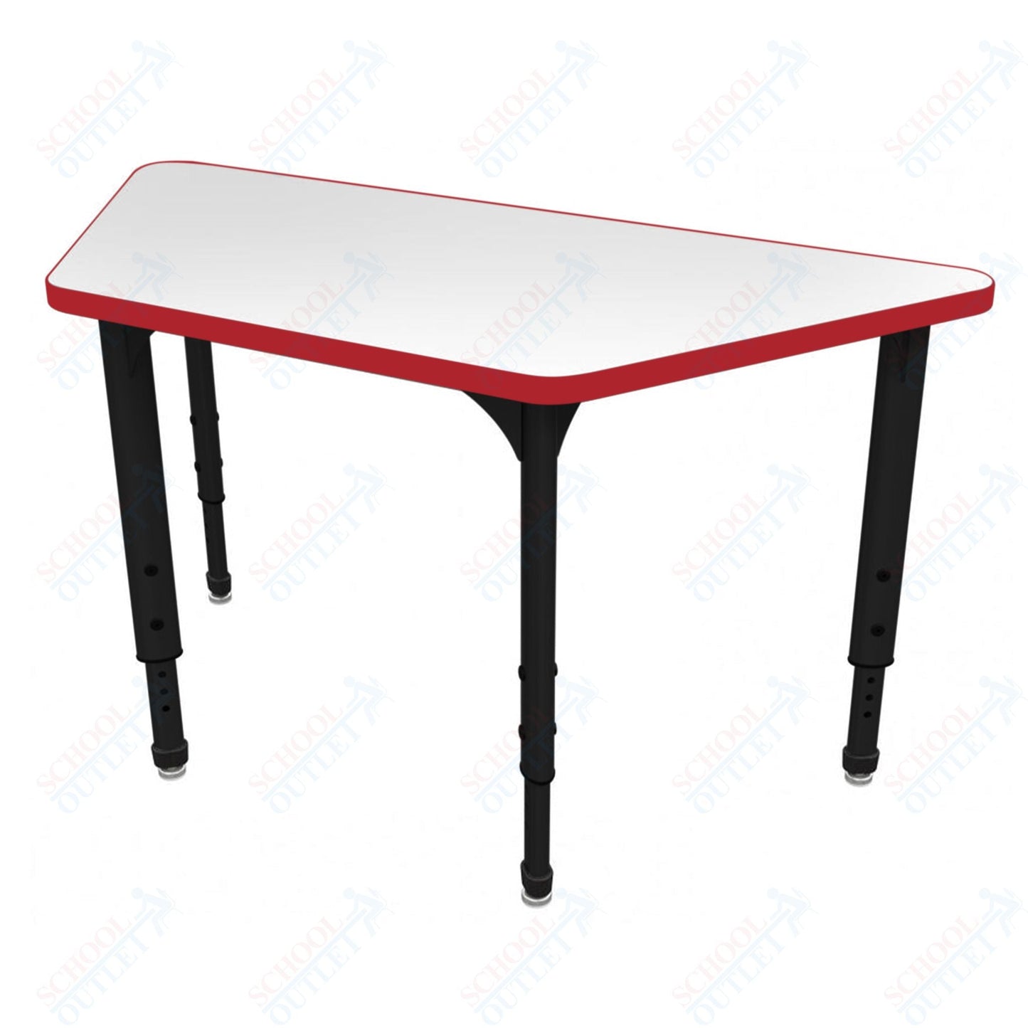 Marco Apex Series Trapezoid School Activity Table w/ Dry Erase Top 30" x 60" Adj Height 21" - 30" (38 - 2287 - DA) - SchoolOutlet