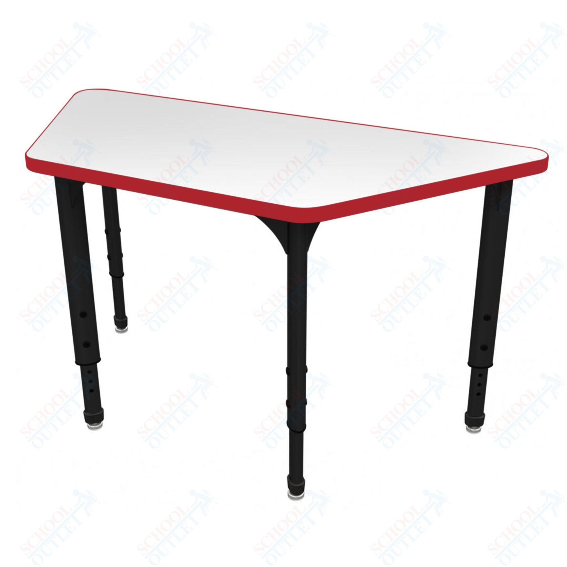 Marco Apex Series Trapezoid School Activity Table w/ Dry Erase Top 30" x 60" Adj Height 21" - 30" (38 - 2287 - DA) - SchoolOutlet