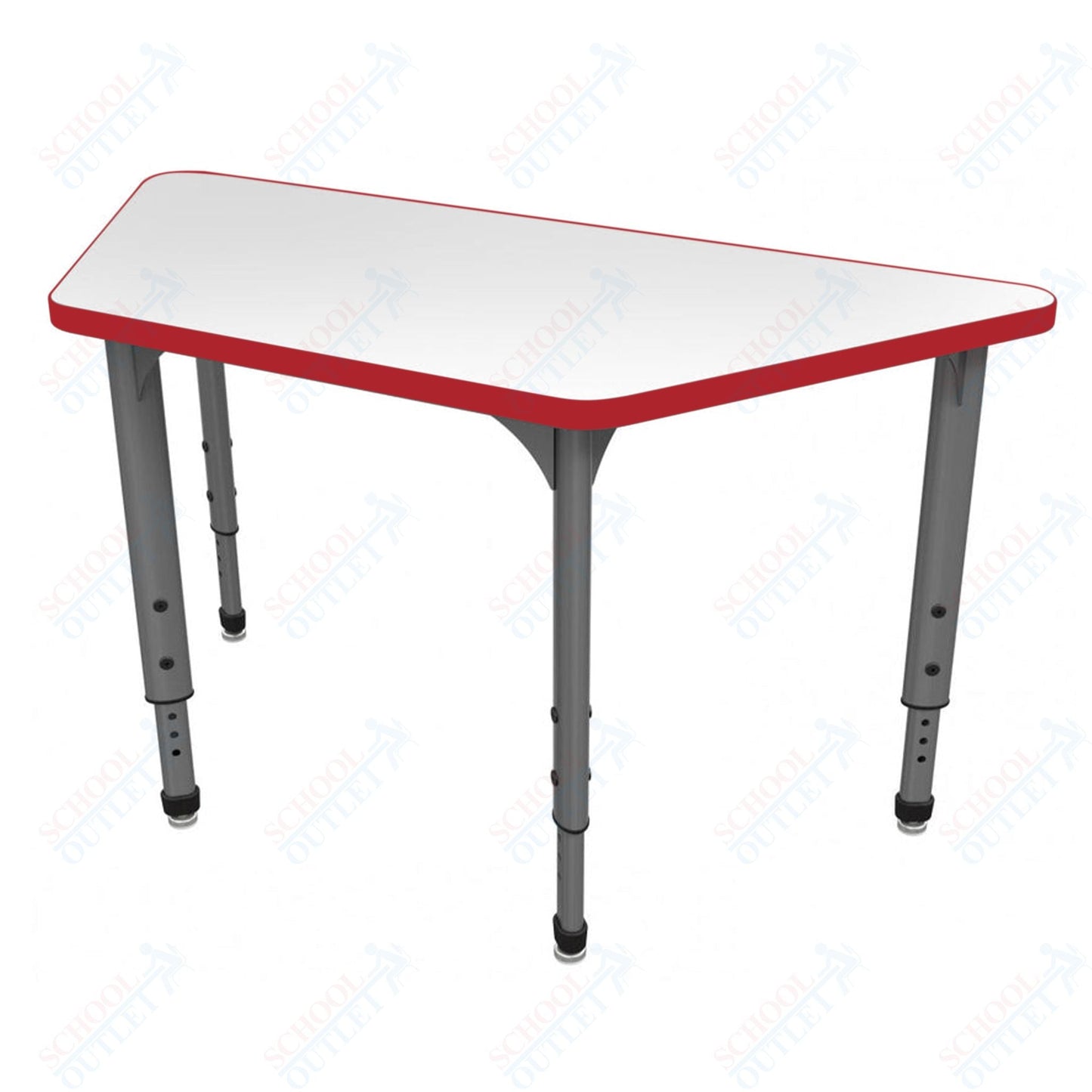 Marco Apex Series Trapezoid School Activity Table w/ Dry Erase Top 30" x 60" Adj Height 21" - 30" (38 - 2287 - DA) - SchoolOutlet