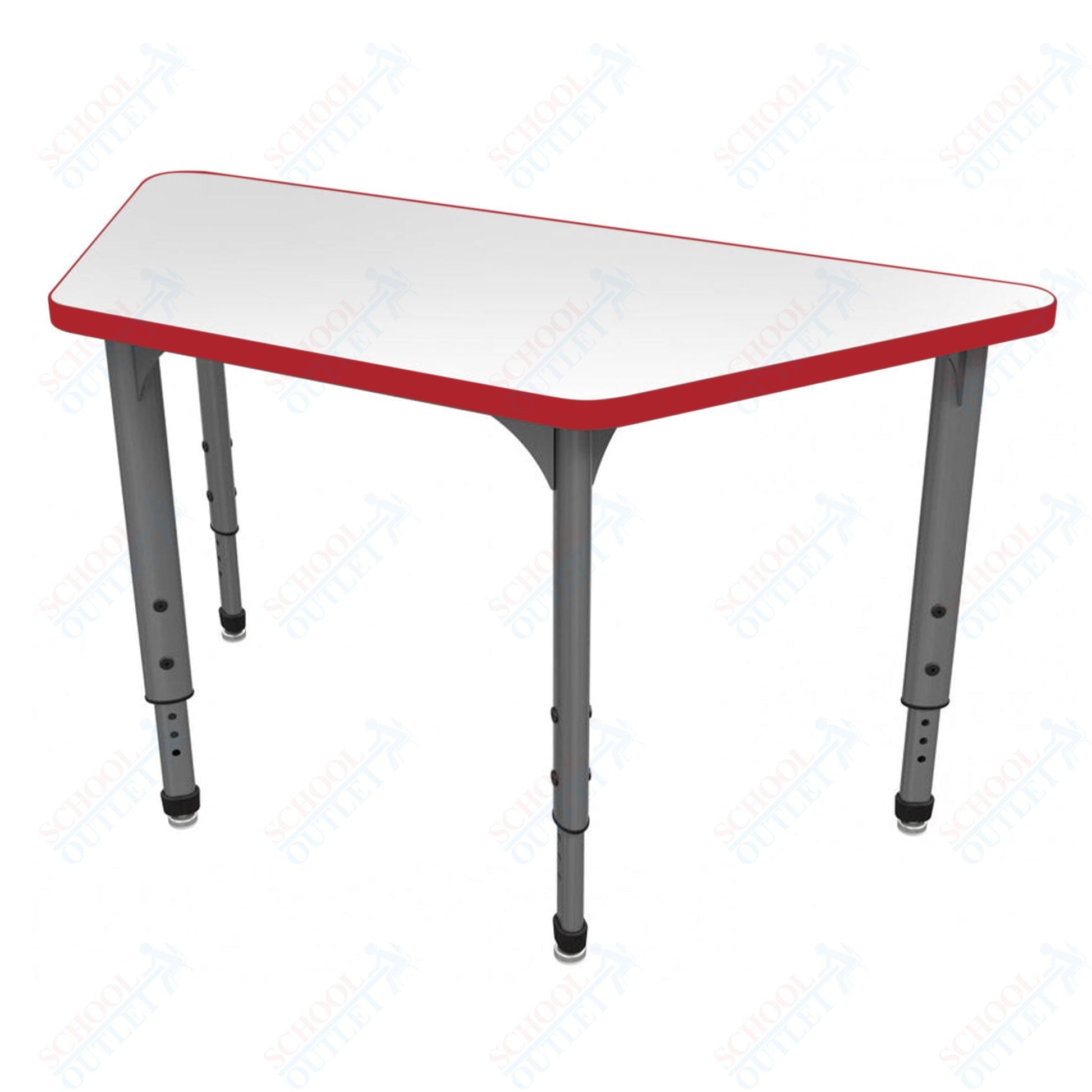 Marco Apex Series Trapezoid School Activity Table w/ Dry Erase Top 30" x 60" Adj Height 21" - 30" (38 - 2287 - DA) - SchoolOutlet