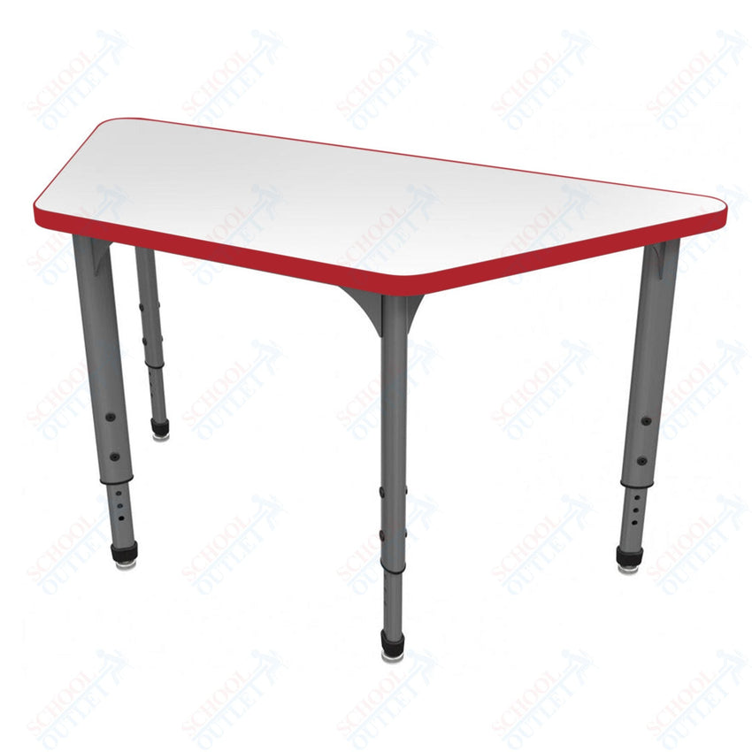 Marco Apex Series Trapezoid School Activity Table w/ Dry Erase Top 30" x 60" Adj Height 21" - 30" (38 - 2287 - DA) - SchoolOutlet