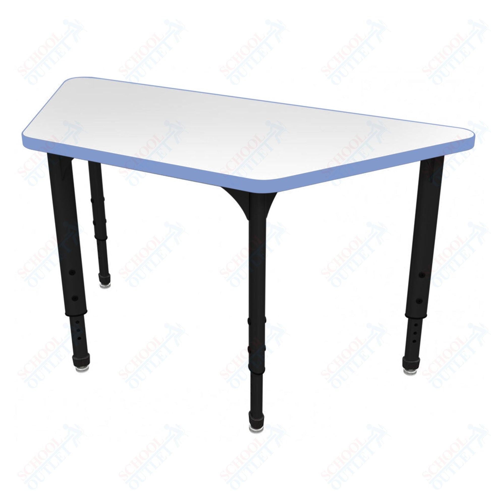 Marco Apex Series Trapezoid School Activity Table w/ Dry Erase Top 30" x 60" Adj Height 21" - 30" (38 - 2287 - DA) - SchoolOutlet