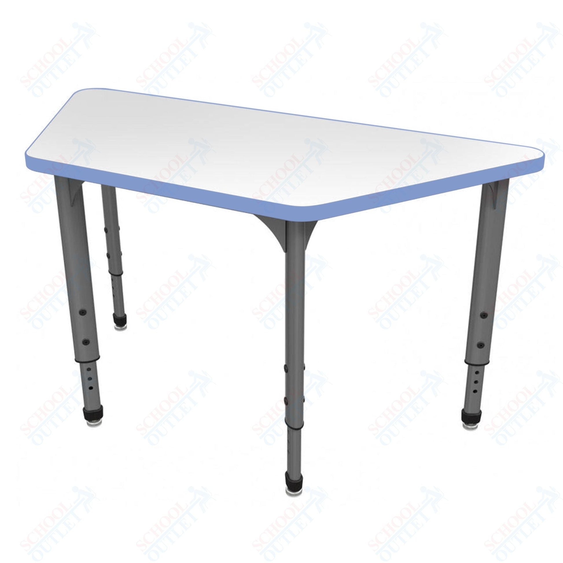 Marco Apex Series Trapezoid School Activity Table w/ Dry Erase Top 30" x 60" Adj Height 21" - 30" (38 - 2287 - DA) - SchoolOutlet