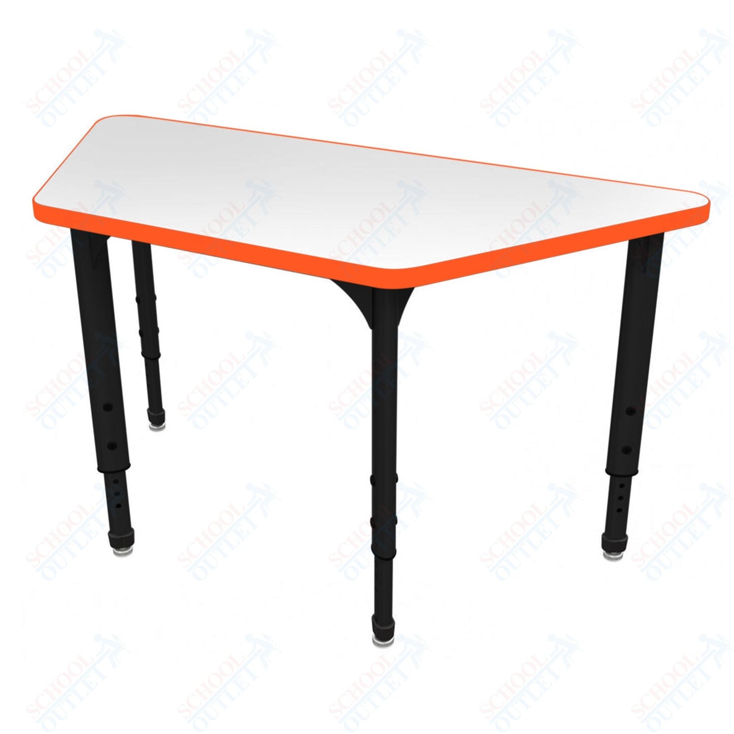 Marco Apex Series Trapezoid School Activity Table w/ Dry Erase Top 30" x 60" Adj Height 21" - 30" (38 - 2287 - DA) - SchoolOutlet