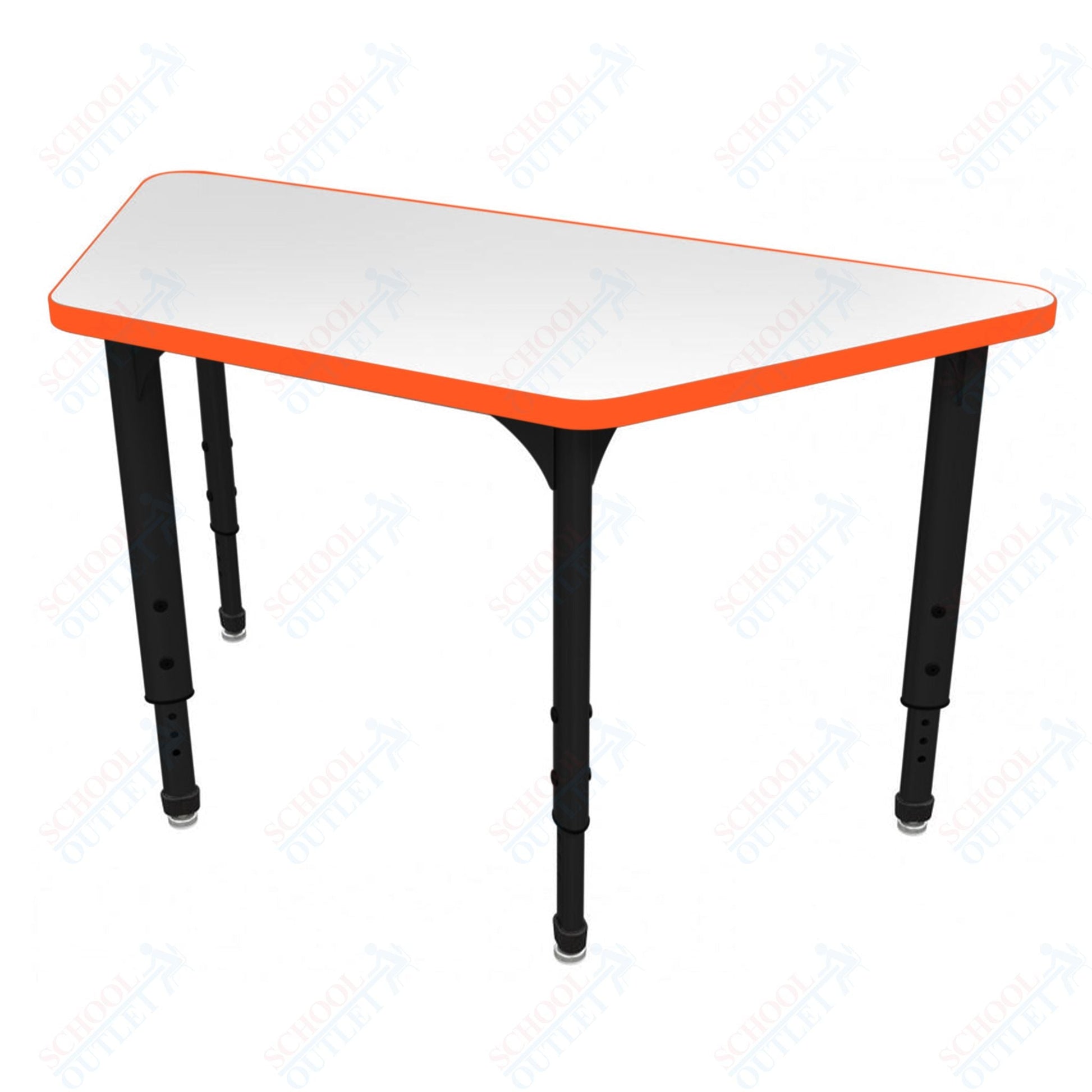 Marco Apex Series Trapezoid School Activity Table w/ Dry Erase Top 30" x 60" Adj Height 21" - 30" (38 - 2287 - DA) - SchoolOutlet