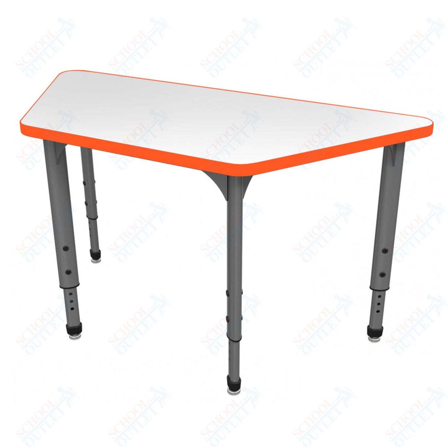 Marco Apex Series Trapezoid School Activity Table w/ Dry Erase Top 30" x 60" Adj Height 21" - 30" (38 - 2287 - DA) - SchoolOutlet