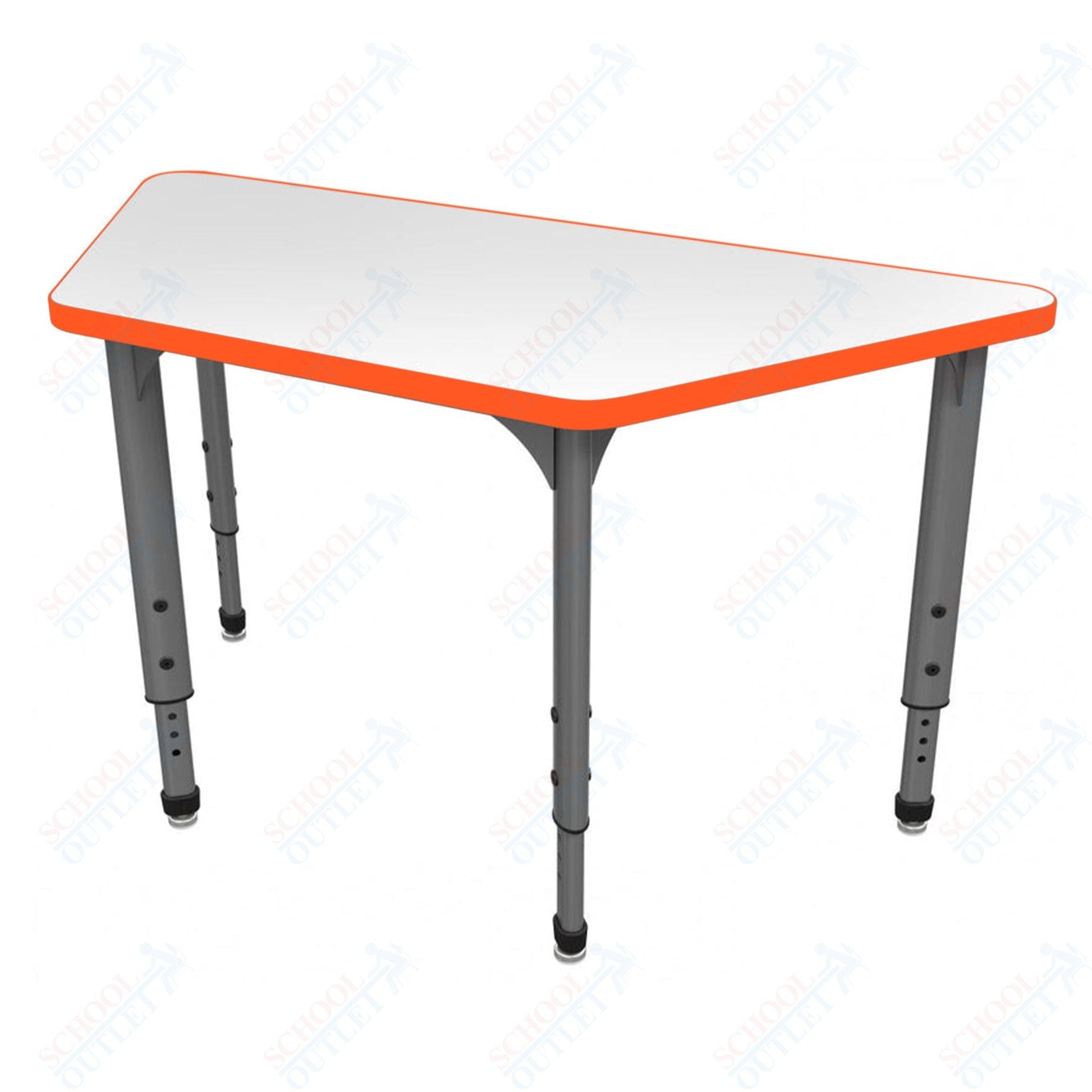 Marco Apex Series Trapezoid School Activity Table w/ Dry Erase Top 30" x 60" Adj Height 21" - 30" (38 - 2287 - DA) - SchoolOutlet