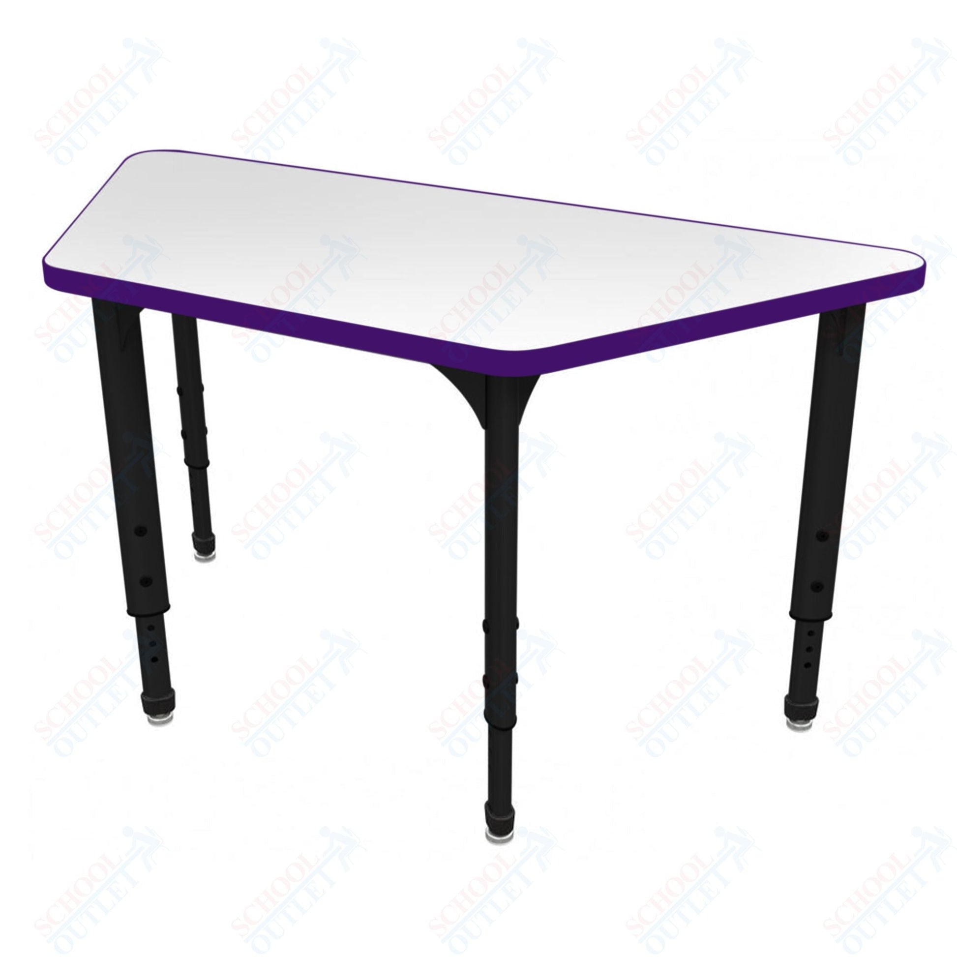 Marco Apex Series Trapezoid School Activity Table w/ Dry Erase Top 30" x 60" Adj Height 21" - 30" (38 - 2287 - DA) - SchoolOutlet