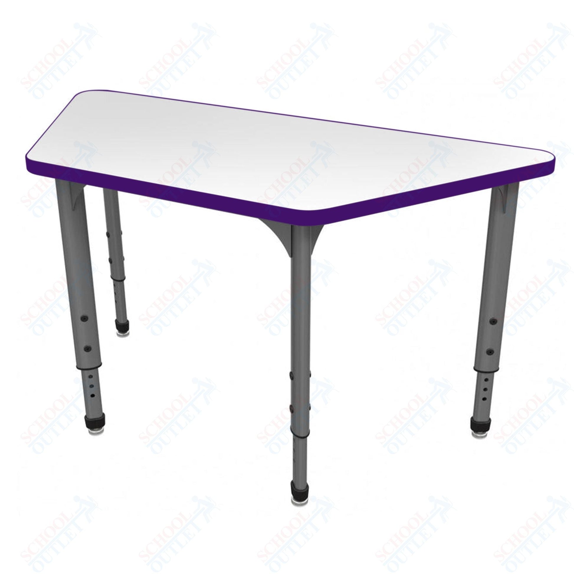 Marco Apex Series Trapezoid School Activity Table w/ Dry Erase Top 30" x 60" Adj Height 21" - 30" (38 - 2287 - DA) - SchoolOutlet