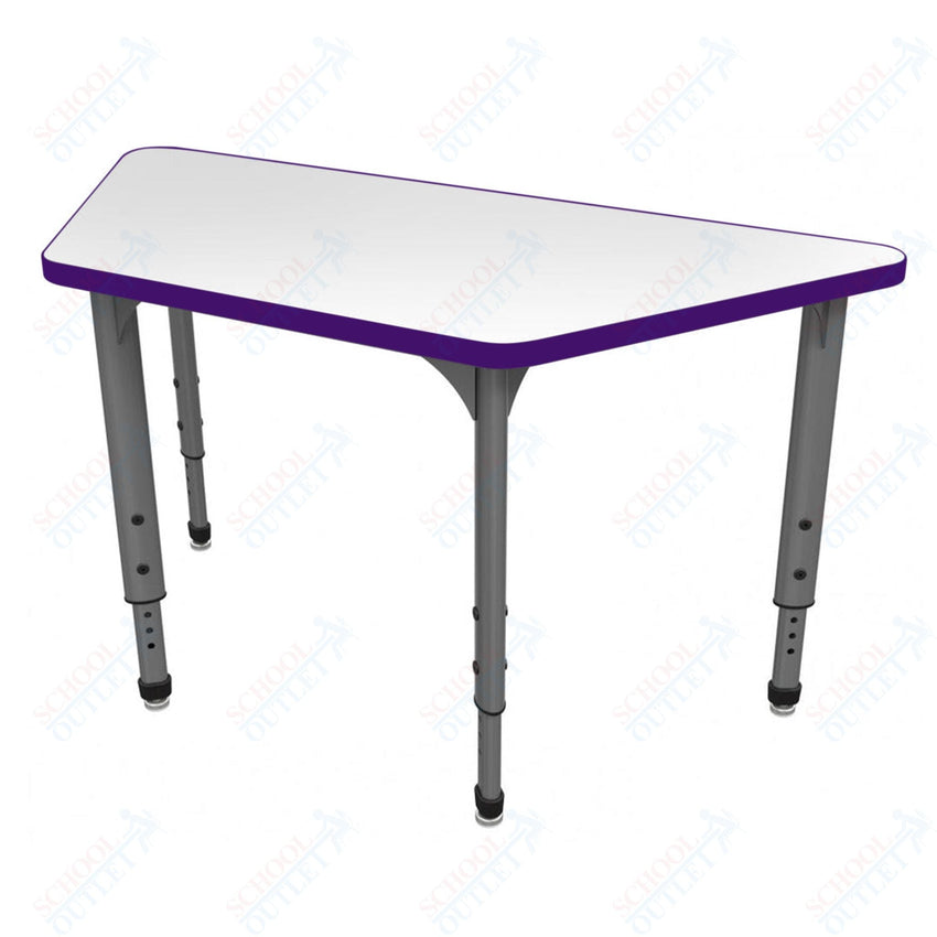 Marco Apex Series Trapezoid School Activity Table w/ Dry Erase Top 30" x 60" Adj Height 21" - 30" (38 - 2287 - DA) - SchoolOutlet