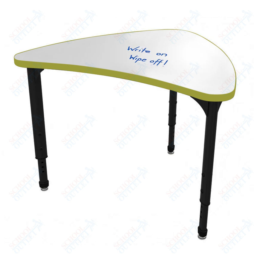 Marco Apex Series Large Chevron Collaborative Student Desk w/ Dry Erase HPL Top 31" x 38" Adjustable Height 21" - 30" (38 - 2290 - DA) - SchoolOutlet