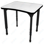 Marco Apex Series Curve Collaborative Student Desk w/ Dry Erase HPL Top 24